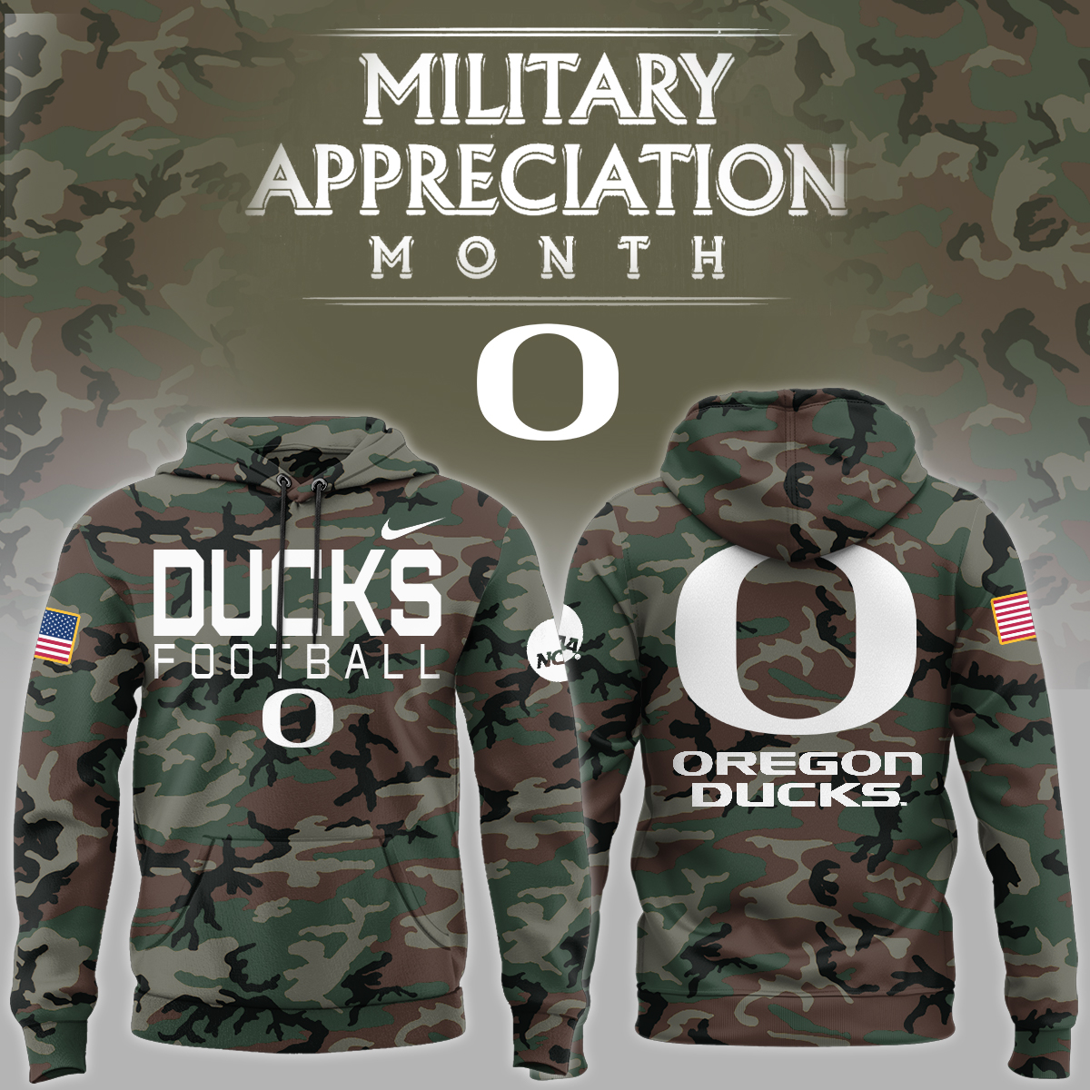 Oregon Ducks football veterans Hoodie - Famjoys Oregon Ducks football veterans Hoodie - Famjoys
