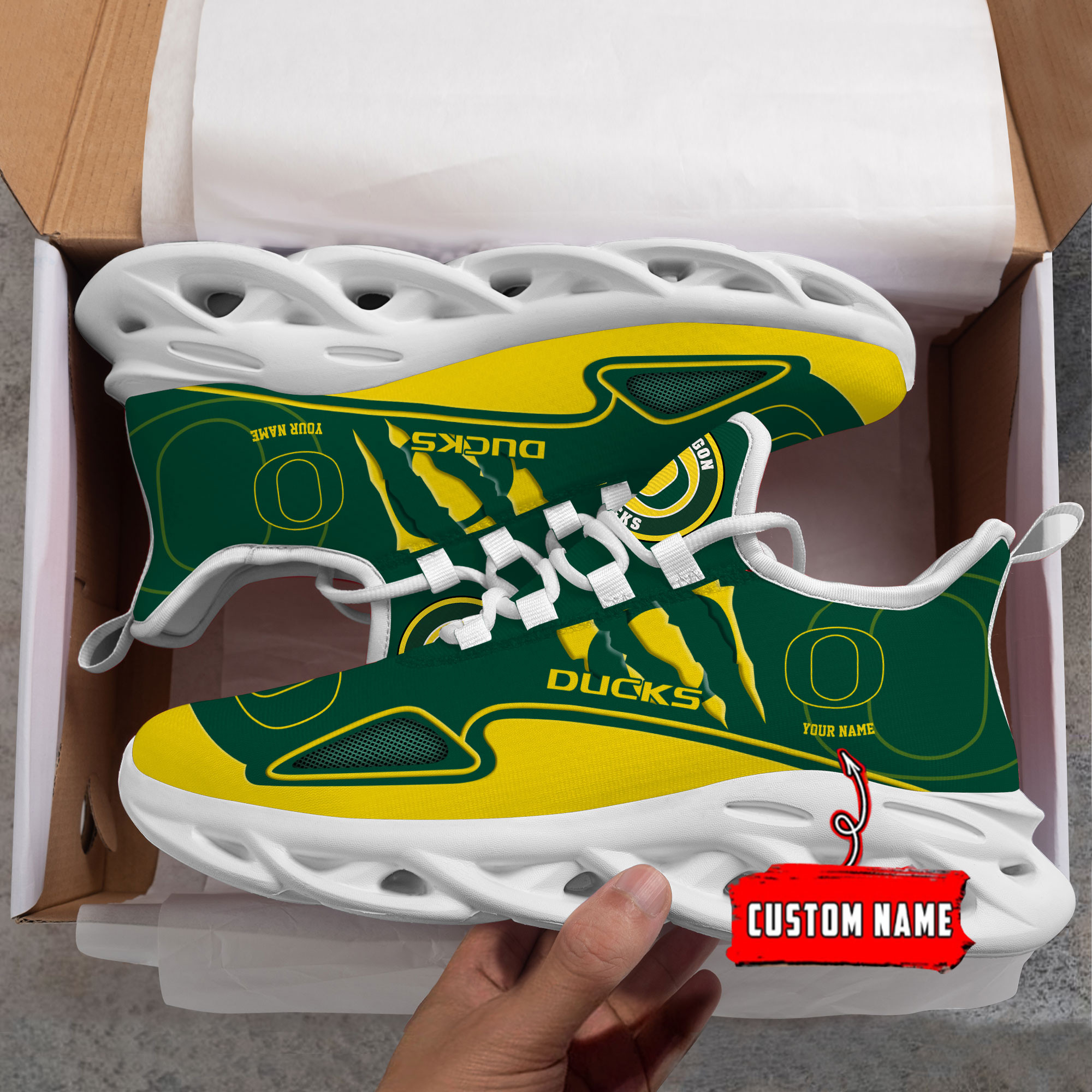 Oregon Ducks Max Soul Shoes - Famjoys Oregon Ducks Max Soul Shoes - Famjoys
