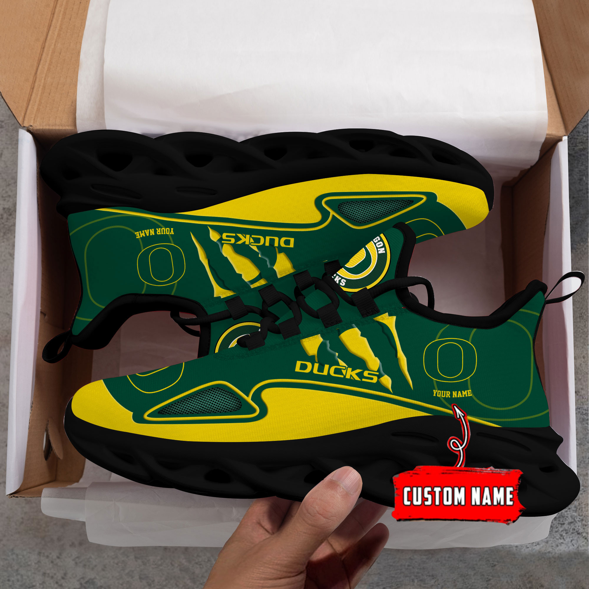 Oregon Ducks Max Soul Shoes - Famjoys Oregon Ducks Max Soul Shoes - Famjoys