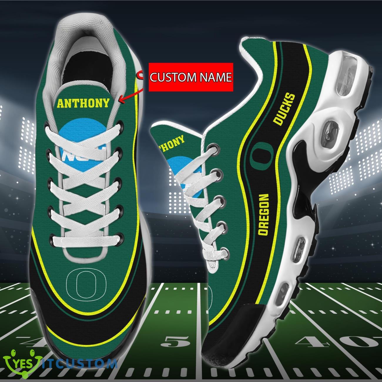 Oregon Ducks NCAA Personalized Name Air Cushion Sports Shoes Sneaker KLTNS220404 - Famjoys Oregon Ducks NCAA Personalized Name Air Cushion Sports Shoes Sneaker KLTNS220404 - Famjoys