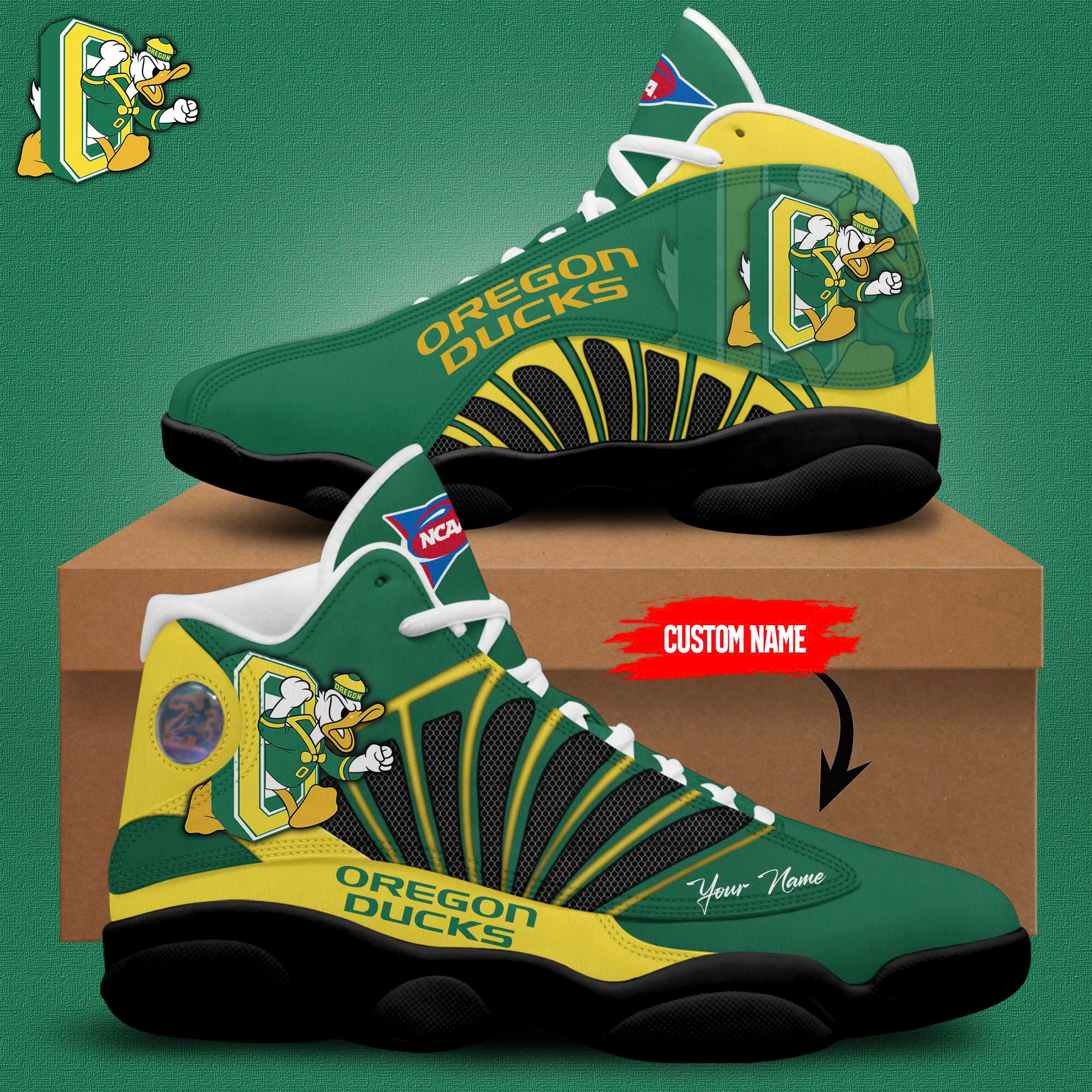 Oregon Ducks Personalize Sneakers - Famjoys Oregon Ducks Personalize Sneakers - Famjoys