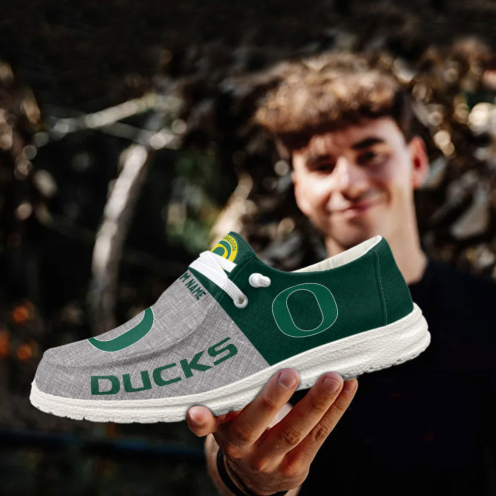 Oregon Ducks Personalized Hey Dude Shoes - Famjoys Oregon Ducks Personalized Hey Dude Shoes - Famjoys