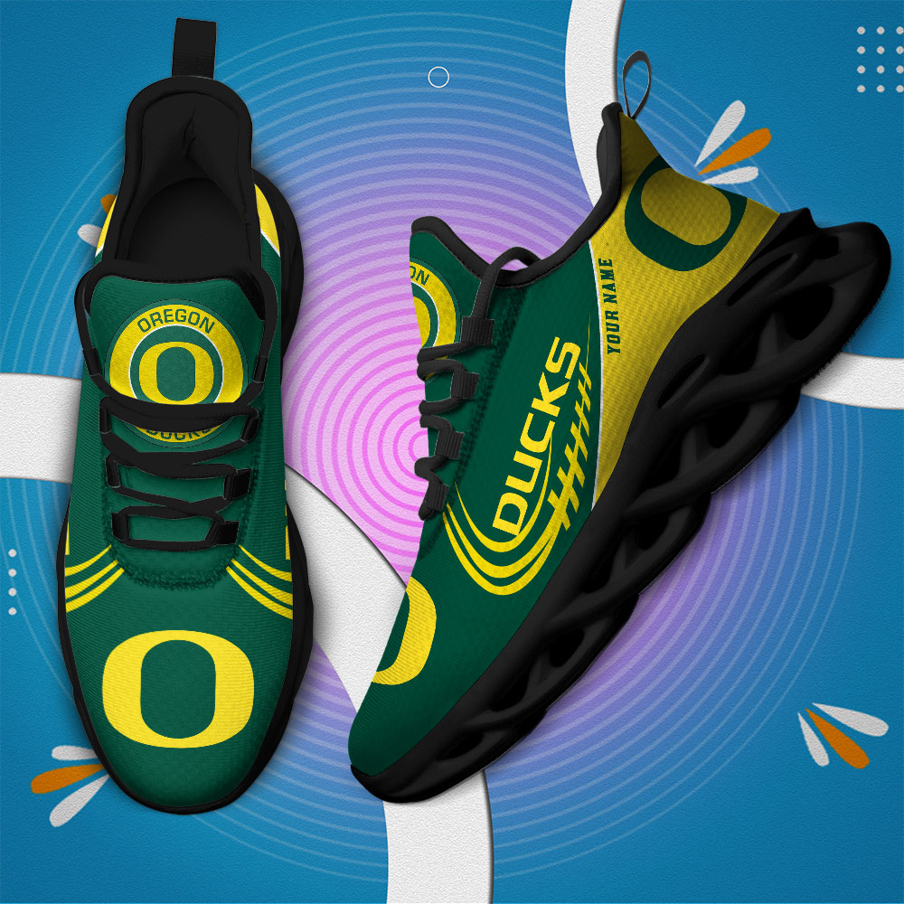 Oregon Ducks PERSONALIZED MAX SOUL SHOES T1 - Famjoys Oregon Ducks PERSONALIZED MAX SOUL SHOES T1 - Famjoys