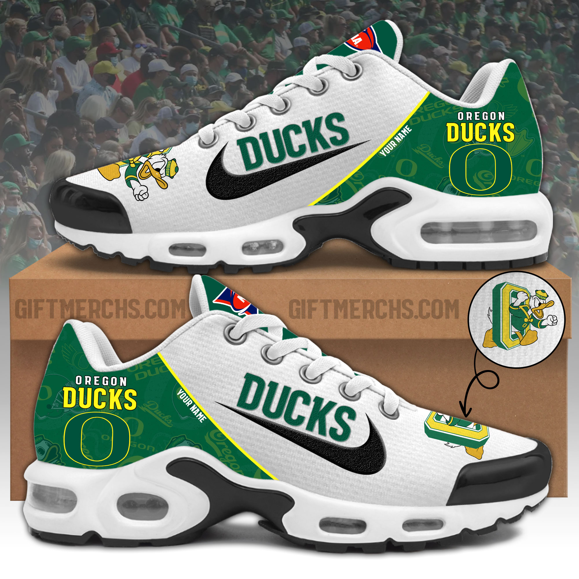Oregon Ducks Personalized Shoes - Famjoys Oregon Ducks Personalized Shoes - Famjoys