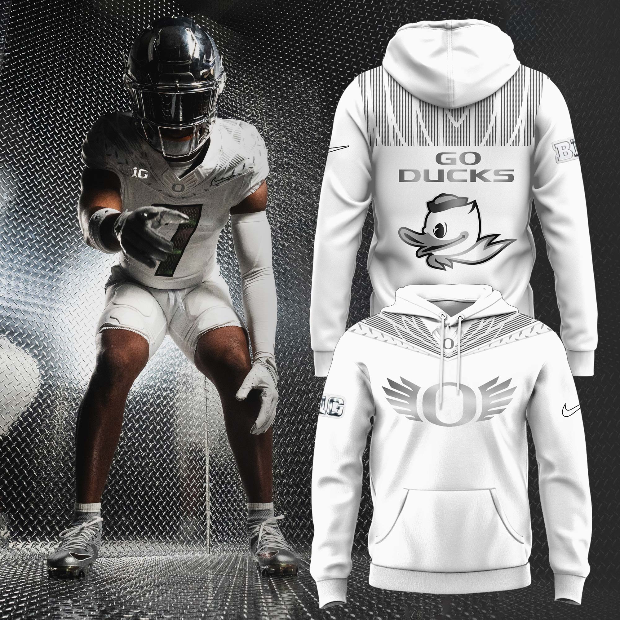 Oregon Ducks Warp Speed Uniform Special Hoodie - Famjoys Oregon Ducks Warp Speed Uniform Special Hoodie - Famjoys