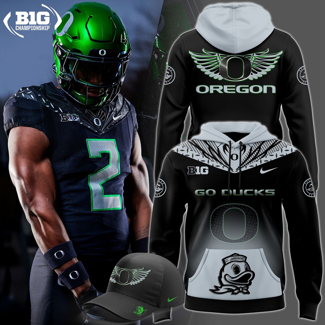 Oregon Football Big Ten Championship Game Premium Pullover Hoodie - Famjoys Oregon Football Big Ten Championship Game Premium Pullover Hoodie - Famjoys