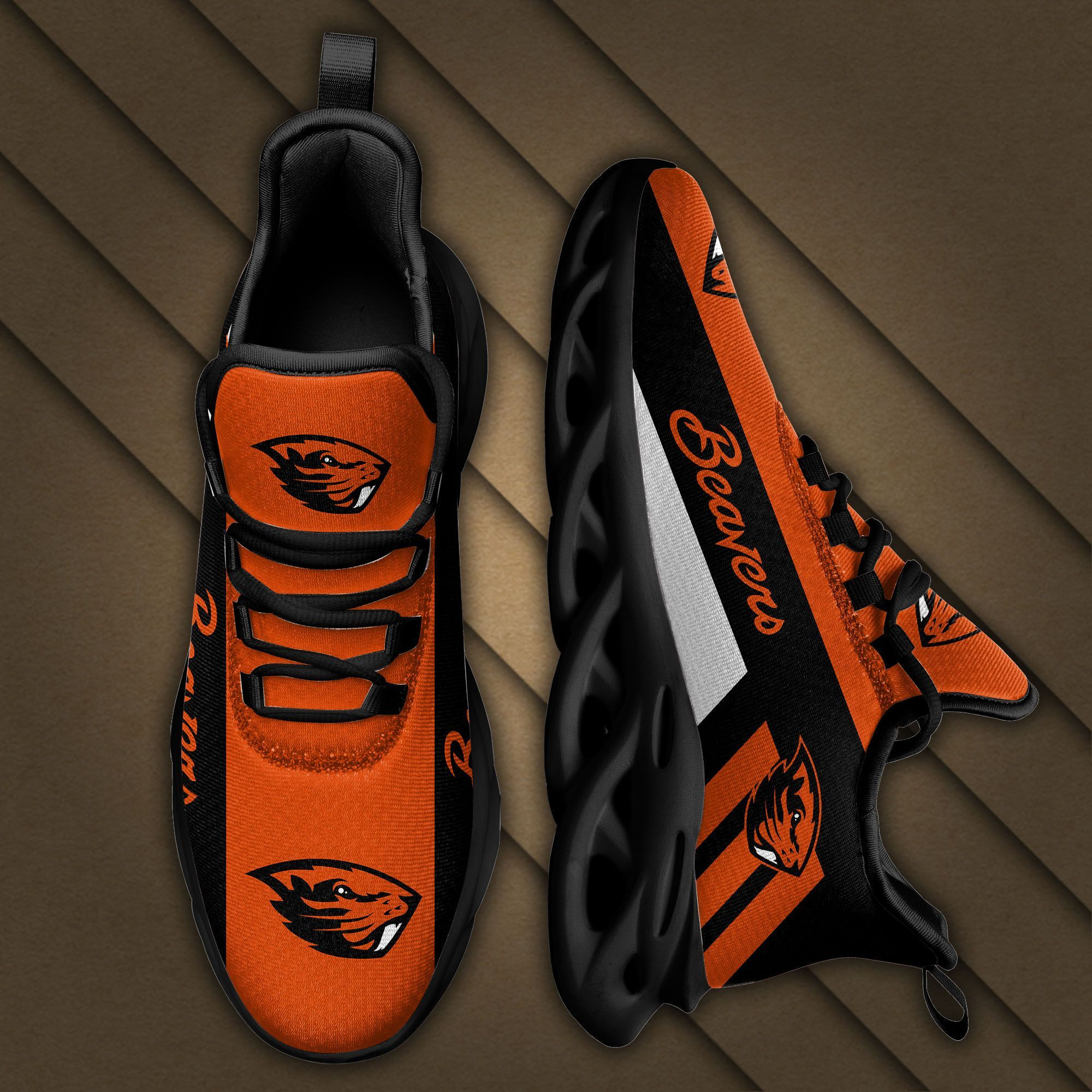Oregon State Beavers Max Soul Sneakers Shoes - Famjoys Oregon State Beavers Max Soul Sneakers Shoes - Famjoys