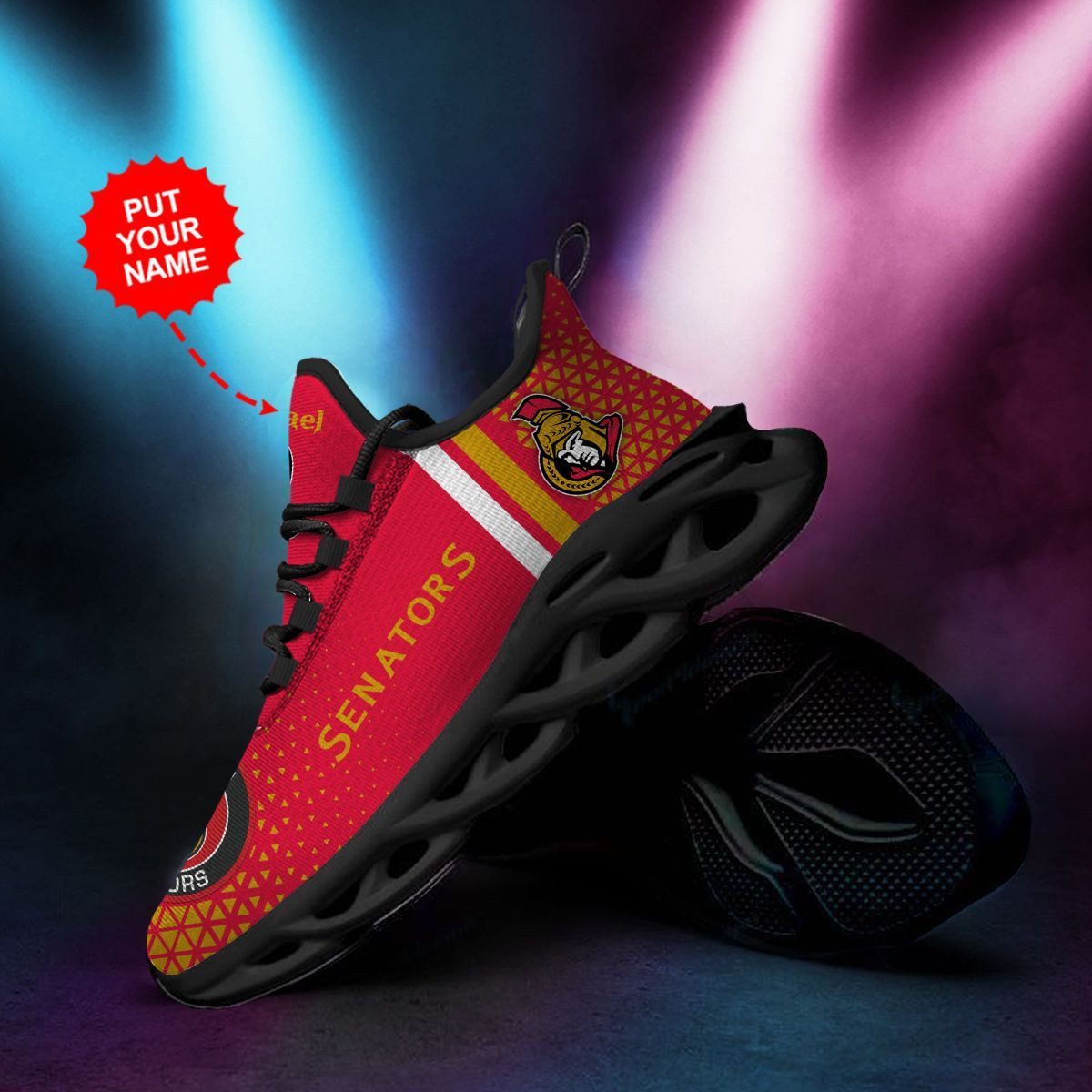 Ottawa Senators Custom Personalized Max Soul Sneakers Shoes - Famjoys Ottawa Senators Custom Personalized Max Soul Sneakers Shoes - Famjoys