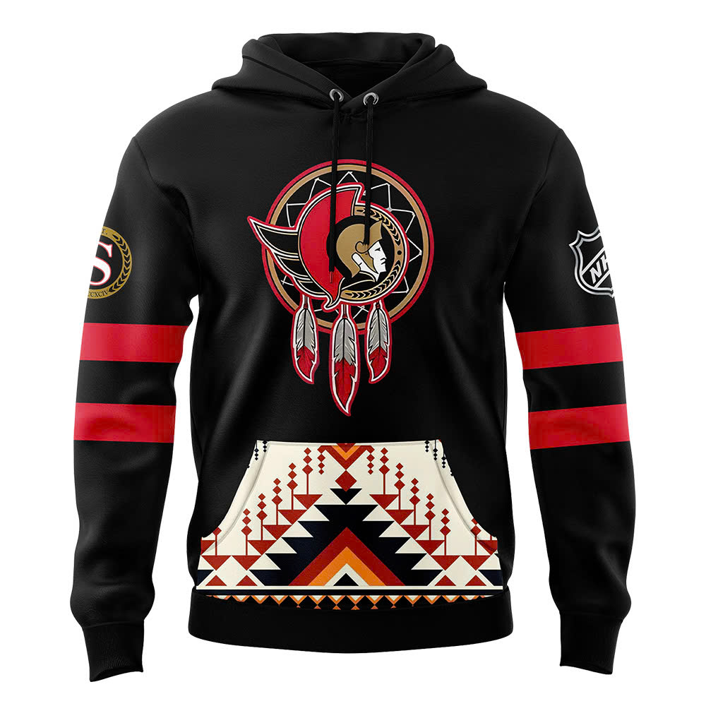 Ottawa Senators Native American Heritage Month Premium Pullover Hoodie - Famjoys Ottawa Senators Native American Heritage Month Premium Pullover Hoodie - Famjoys