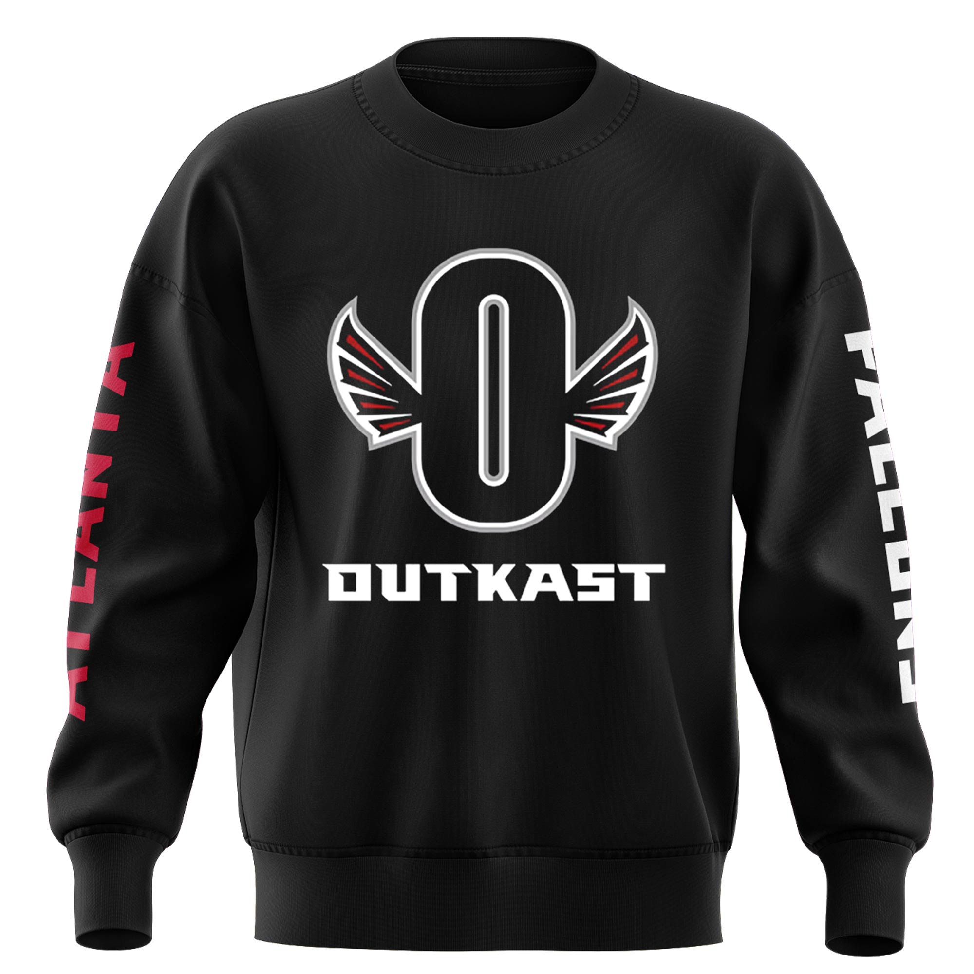 Outkast x Atlanta Falcons Black Pullover Sweatershirt - Famjoys Outkast x Atlanta Falcons Black Pullover Sweatershirt - Famjoys