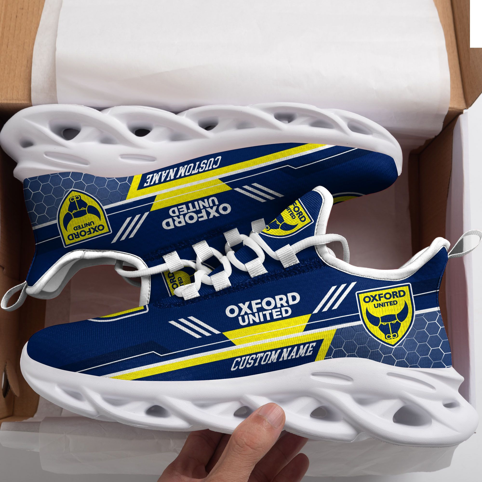 Oxford United Custom Personalized Max Soul Sneakers Shoes - Famjoys Oxford United Custom Personalized Max Soul Sneakers Shoes - Famjoys
