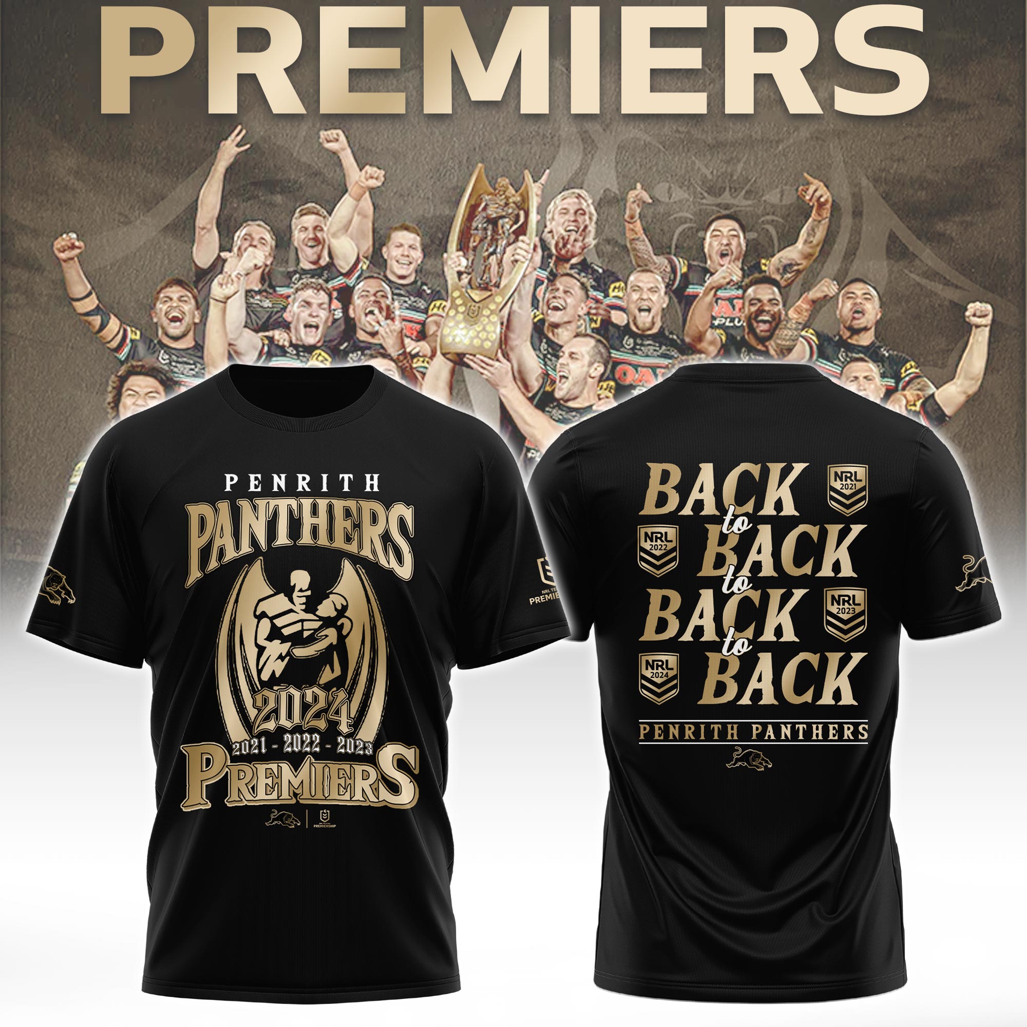 Panthers Premiers Tshirt Limited Editon - Famjoys Panthers Premiers Tshirt Limited Editon - Famjoys