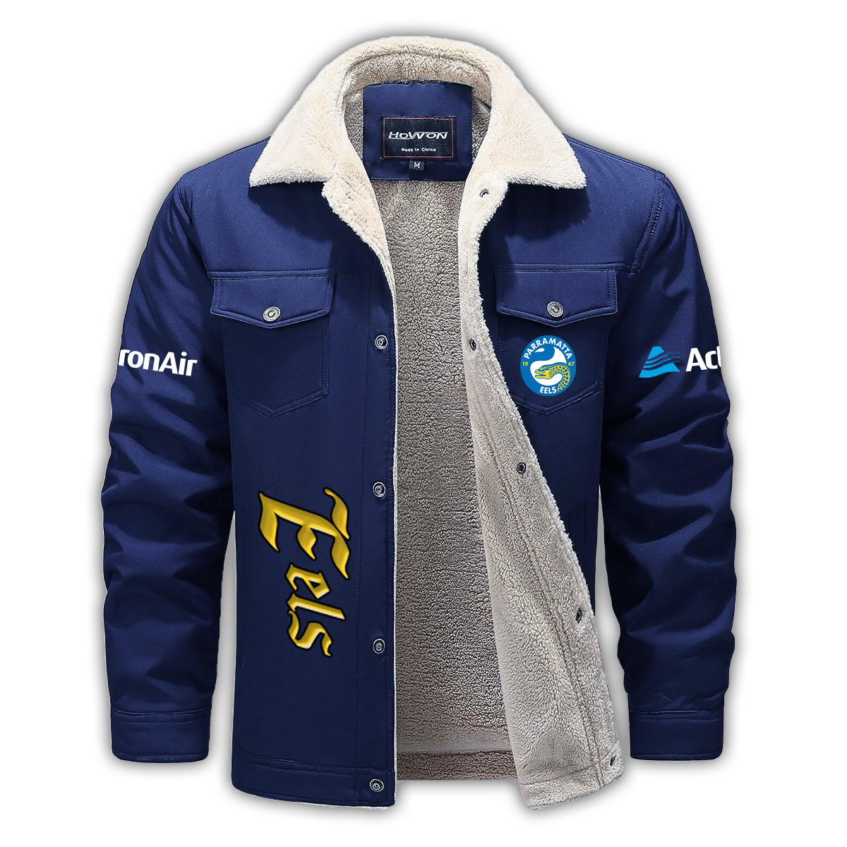 Parramatta Eels Fleece Casual Jacket - Famjoys Parramatta Eels Fleece Casual Jacket - Famjoys