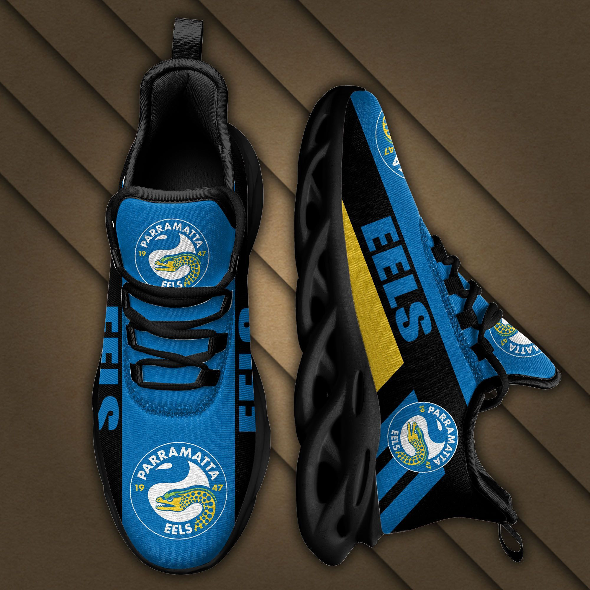 Parramatta Eels Max Soul Sneakers Shoes - Famjoys Parramatta Eels Max Soul Sneakers Shoes - Famjoys