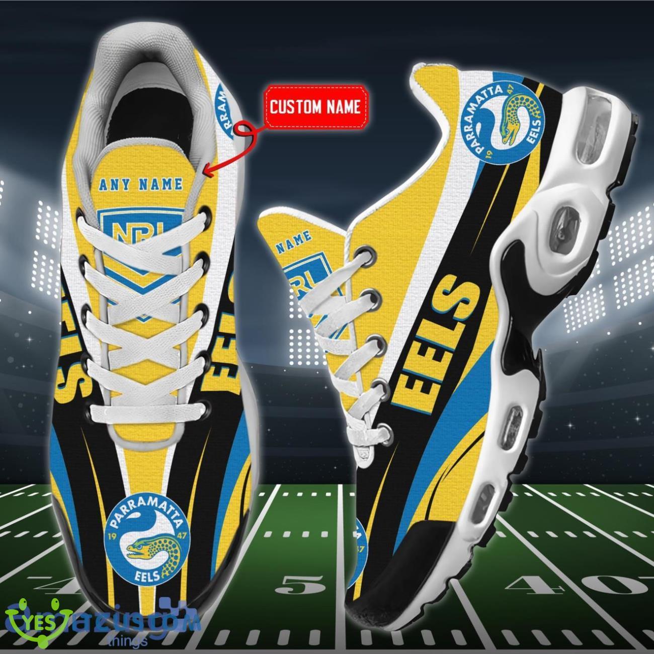 Parramatta Eels Personalized Name Air Cushion Sports Shoes Sneaker KLTNS220406 - Famjoys Parramatta Eels Personalized Name Air Cushion Sports Shoes Sneaker KLTNS220406 - Famjoys