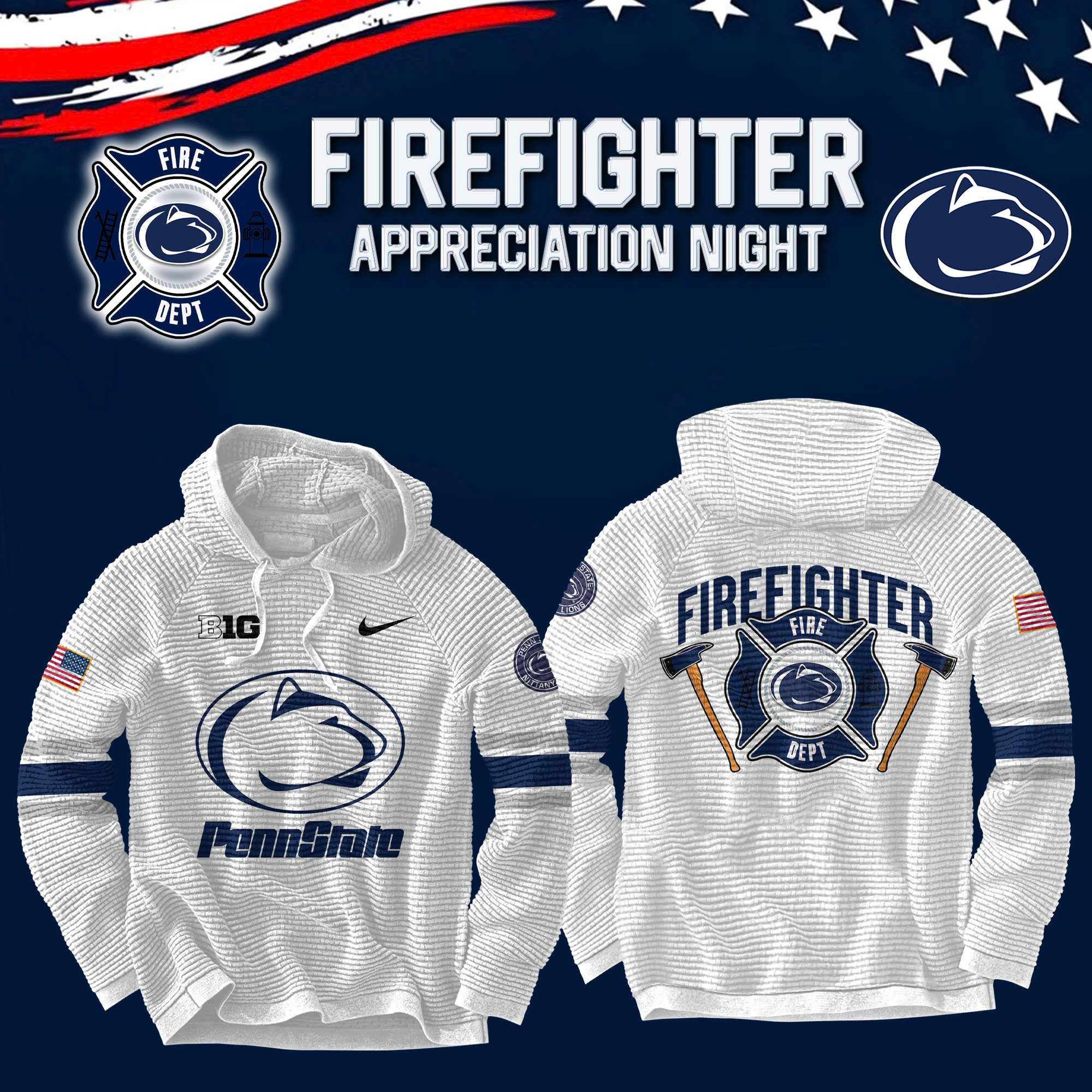Penn State Football x Firefighter Appreciation Night Premium Hoodie