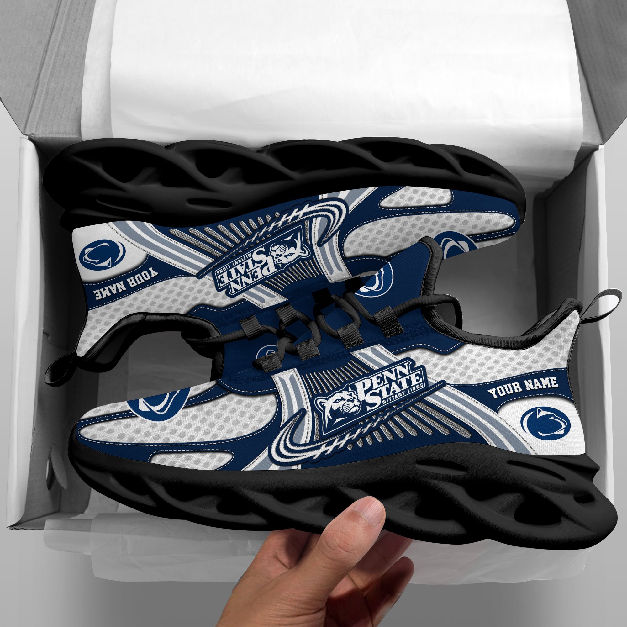 Penn State Nittany Lions Clunky Sneakers Custom Your Name, Sport Sneakers ETRG-62343 - Famjoys Penn State Nittany Lions Clunky Sneakers Custom Your Name, Sport Sneakers ETRG-62343 - Famjoys