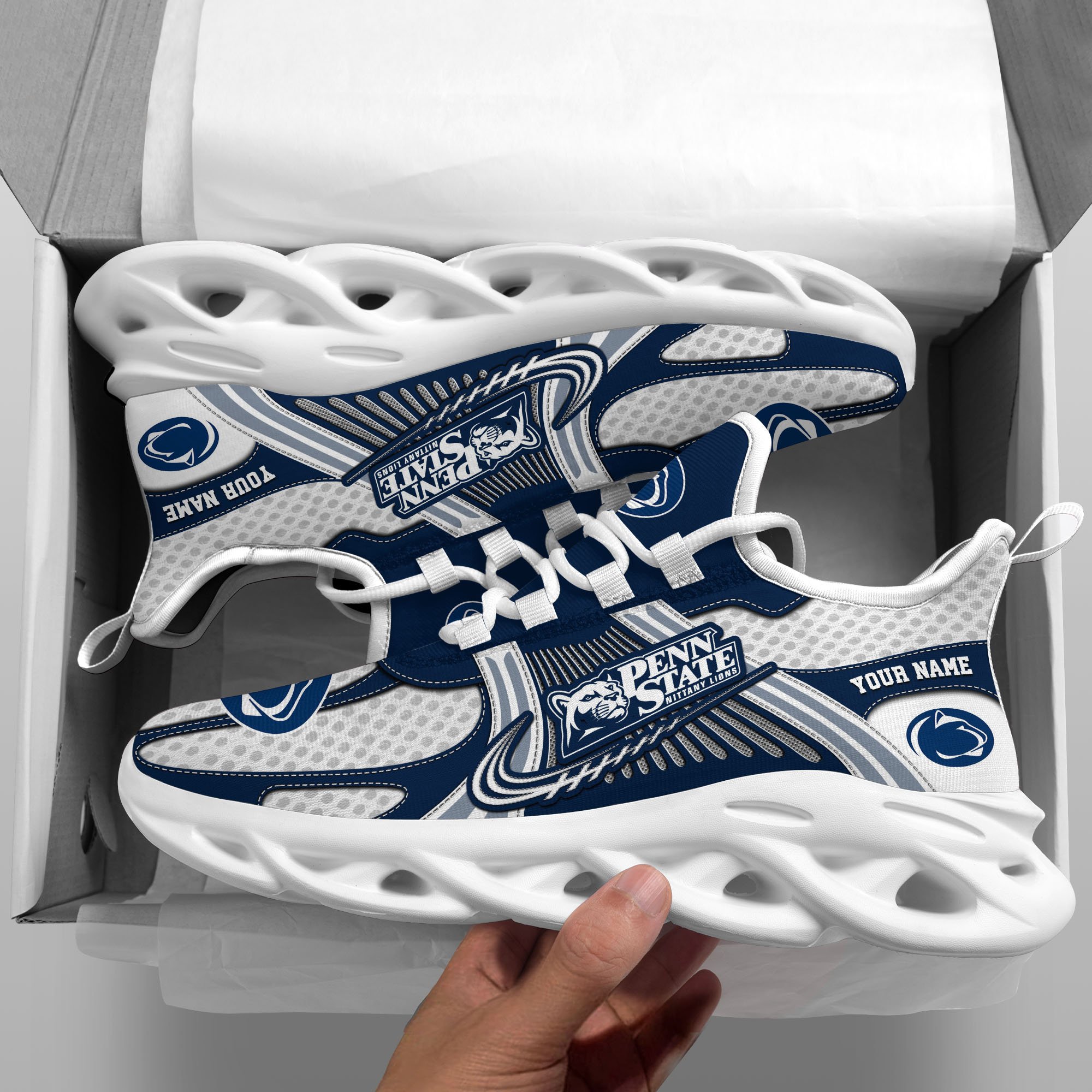 Penn State Nittany Lions Clunky Sneakers Custom Your Name, Sport Sneakers ETRG-62343 - Famjoys Penn State Nittany Lions Clunky Sneakers Custom Your Name, Sport Sneakers ETRG-62343 - Famjoys