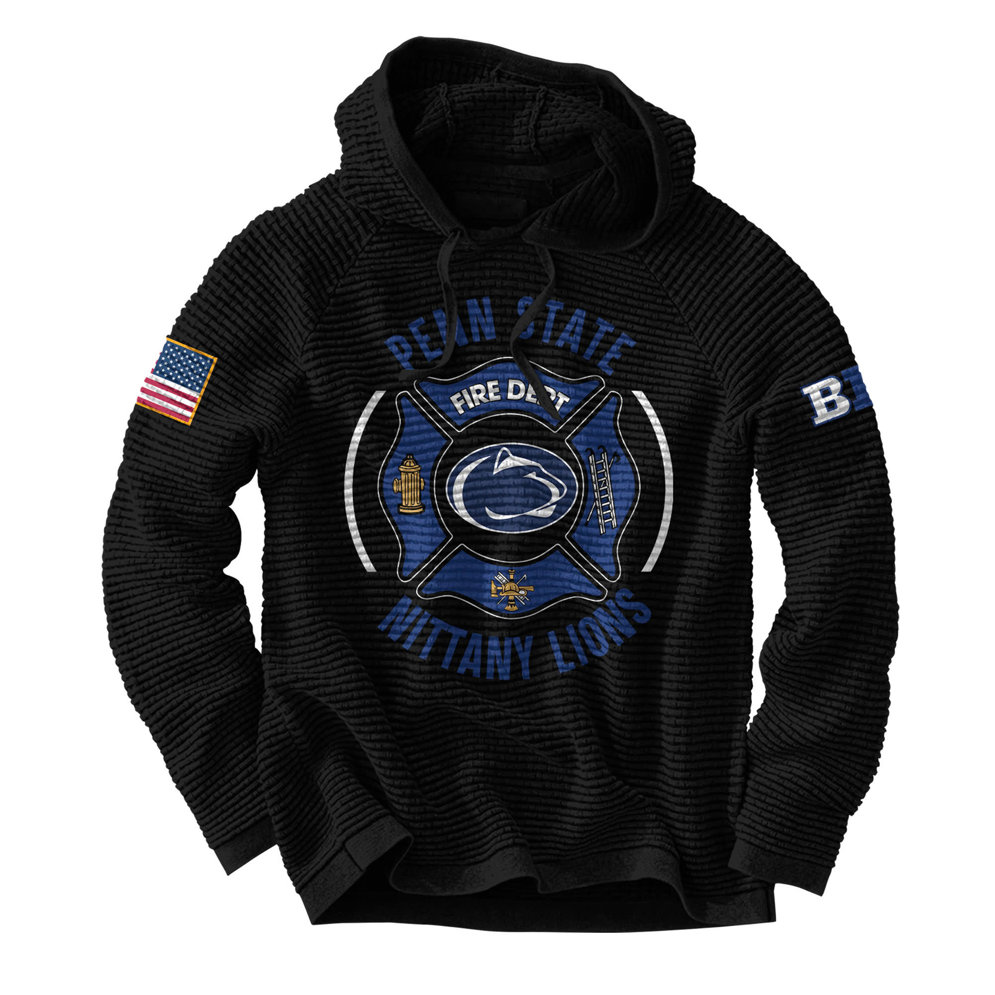 Penn State Nittany Lions Football x Firefighter Appreciation Night Premium Waffle Hoodie - Famjoys Penn State Nittany Lions Football x Firefighter Appreciation Night Premium Waffle Hoodie - Famjoys