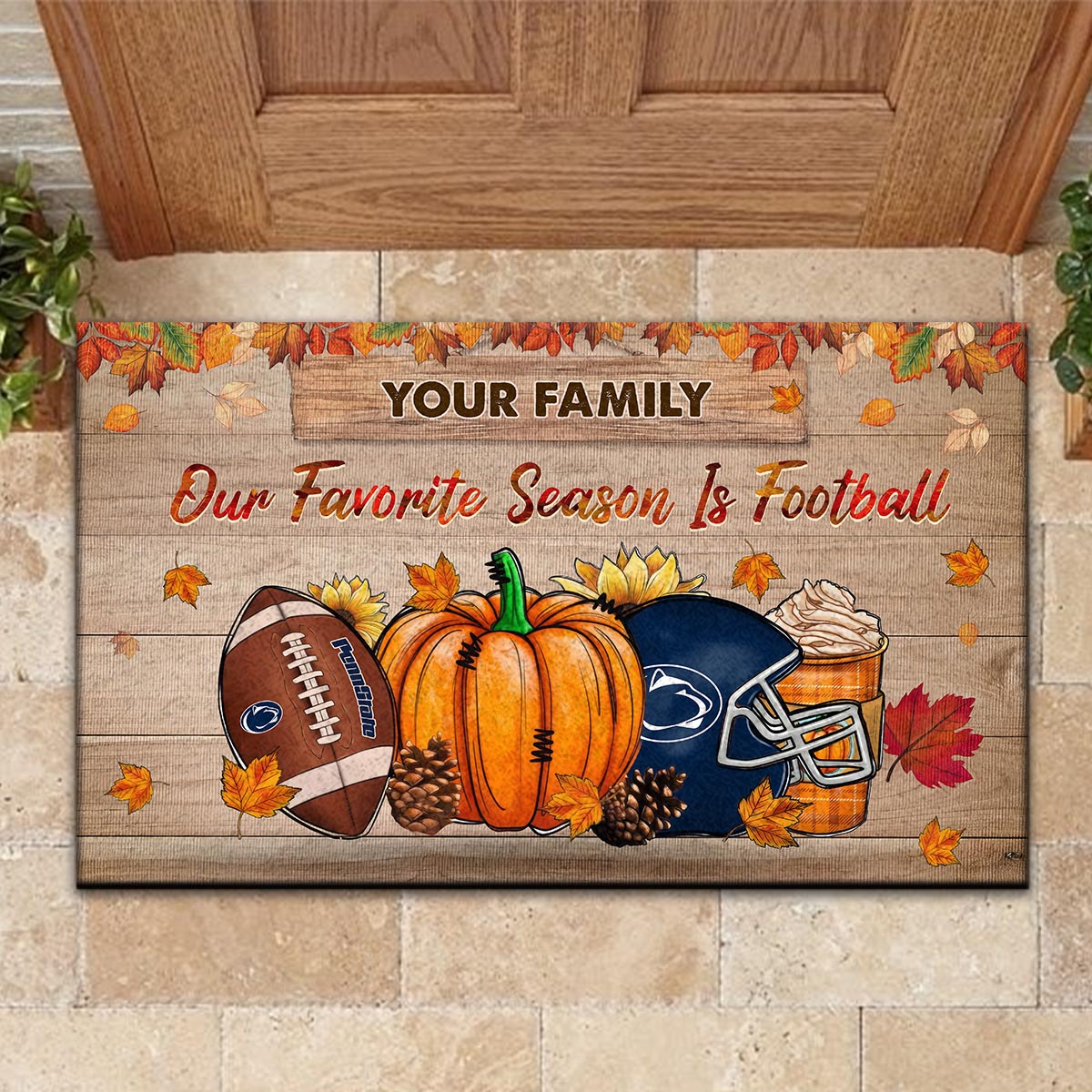 Penn State Nittany Lions Our Favorite Season is Football Doormat - Famjoys Penn State Nittany Lions Our Favorite Season is Football Doormat - Famjoys