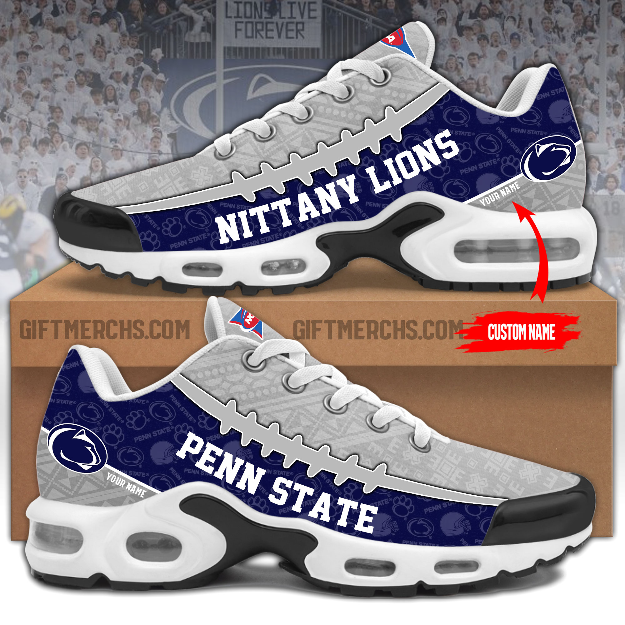 Penn State Nittany Lions Personalized Shoes - Famjoys Penn State Nittany Lions Personalized Shoes - Famjoys