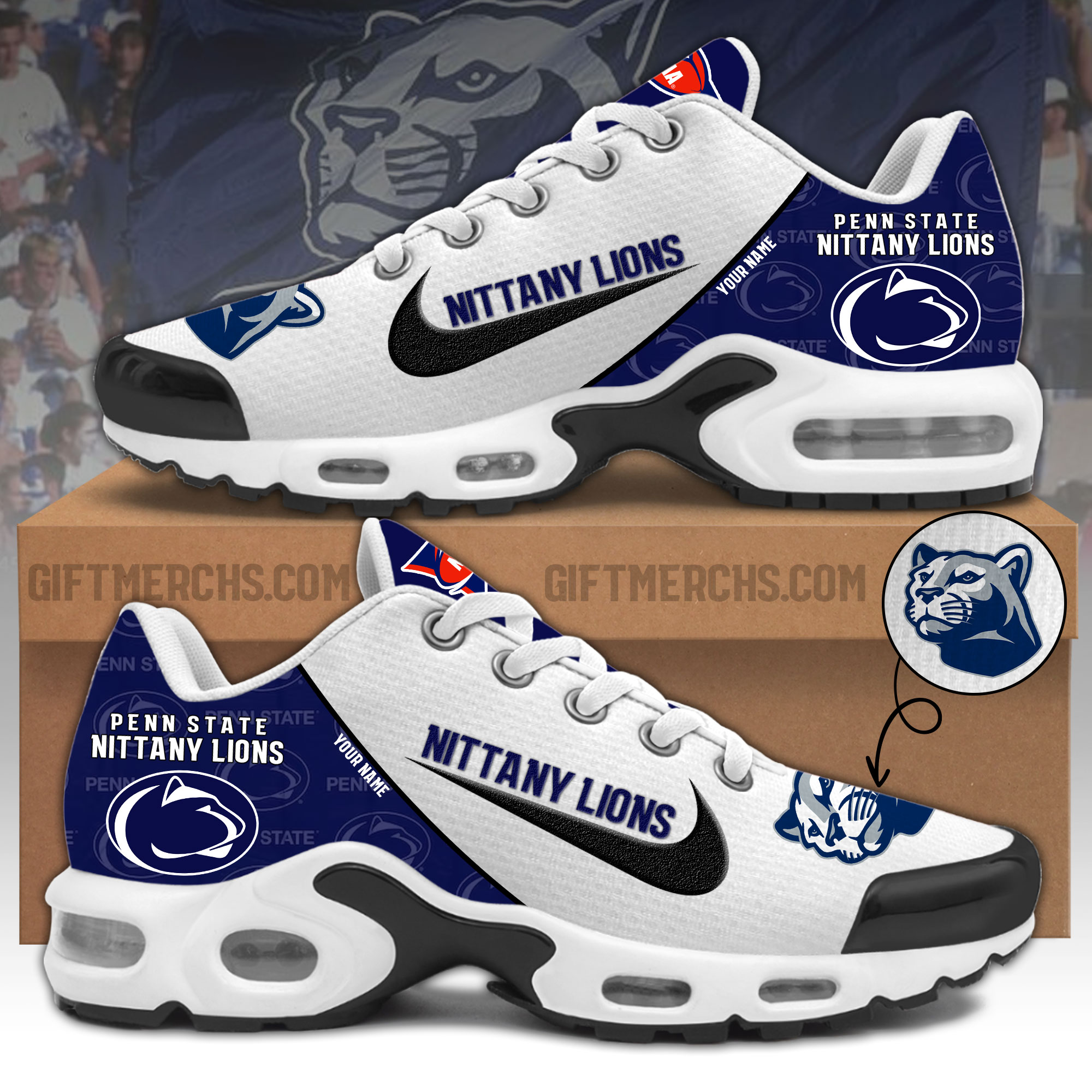 Penn State Nittany Lions Personalized Shoes - Famjoys Penn State Nittany Lions Personalized Shoes - Famjoys