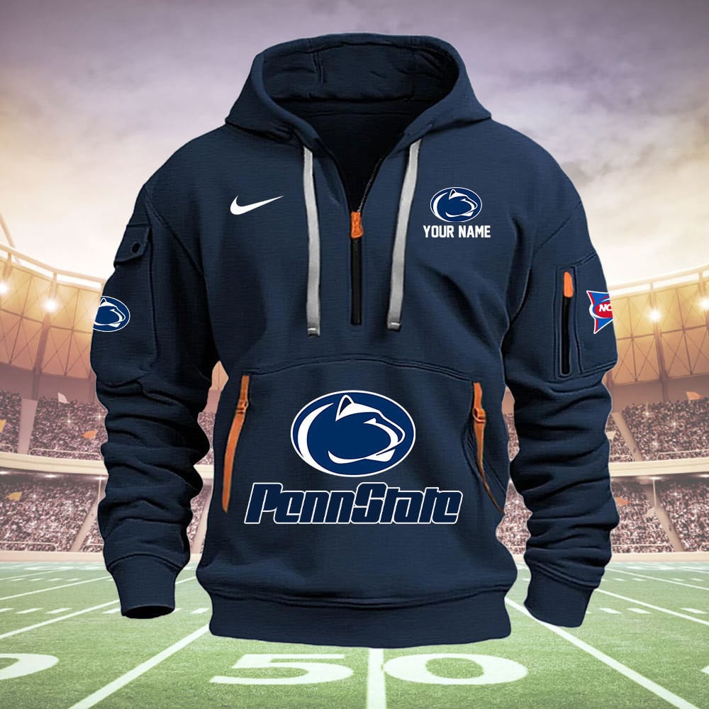 Penn State Nittany Lions Quarter Zip Hoodie - Famjoys Penn State Nittany Lions Quarter Zip Hoodie - Famjoys