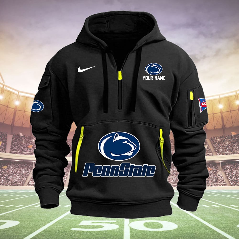 Penn State Nittany Lions Quarter Zip Hoodie - Famjoys Penn State Nittany Lions Quarter Zip Hoodie - Famjoys