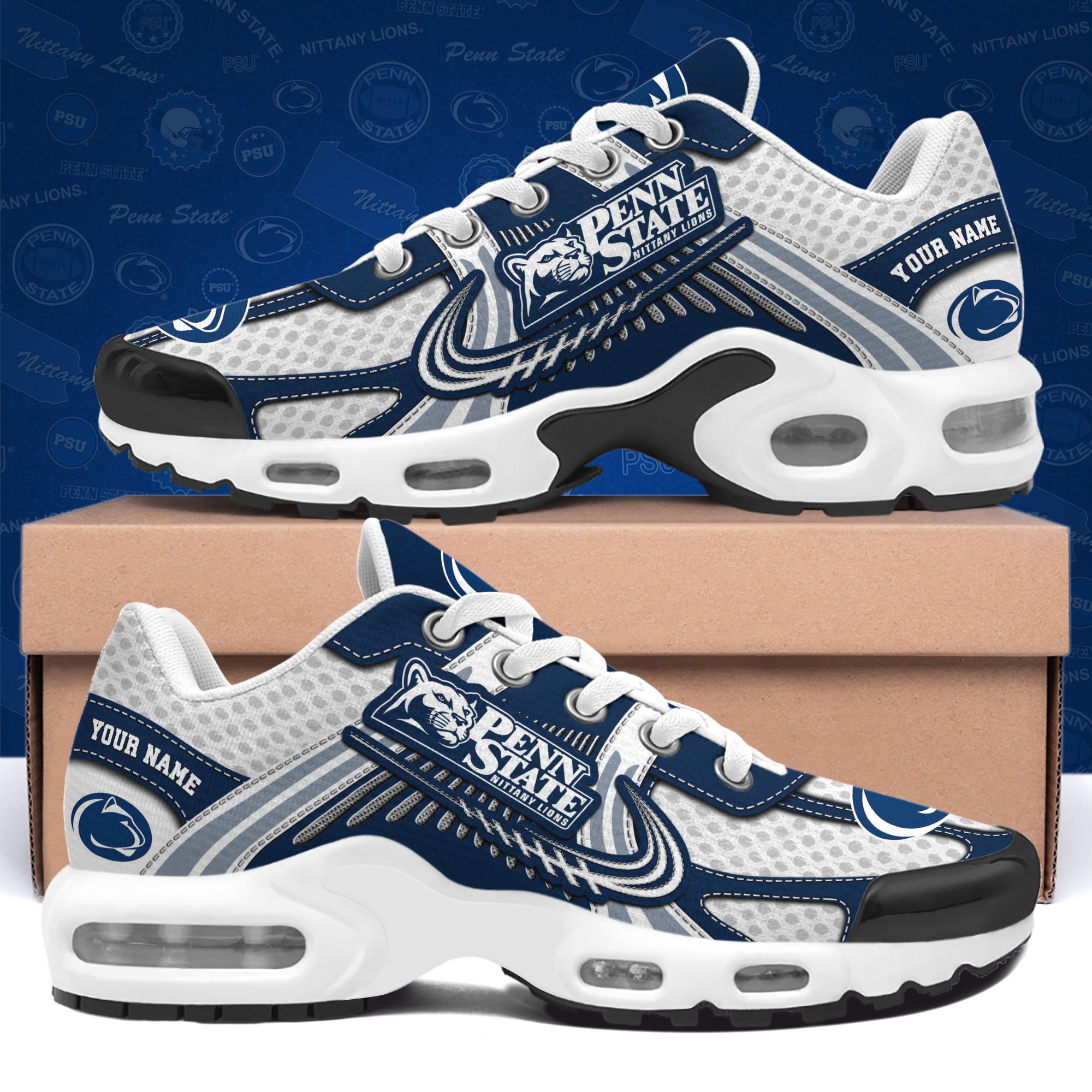 Penn State Nittany Lions TN Shoes Custom Your Name, Sport Shoes, Gifts For Fans, Sport Gifts For Him ETRG-62360 - Famjoys Penn State Nittany Lions TN Shoes Custom Your Name, Sport Shoes, Gifts For Fans, Sport Gifts For Him ETRG-62360 - Famjoys