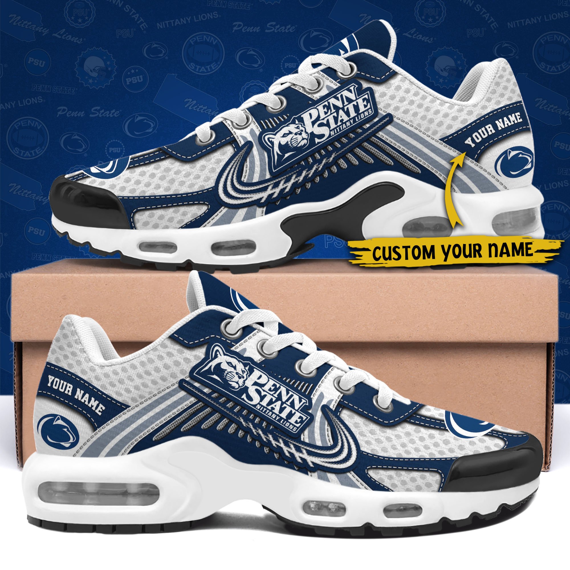 Penn State Nittany Lions TN Shoes Custom Your Name, Sport Shoes, Gifts For Fans, Sport Gifts For Him ETRG-62360 - Famjoys Penn State Nittany Lions TN Shoes Custom Your Name, Sport Shoes, Gifts For Fans, Sport Gifts For Him ETRG-62360 - Famjoys