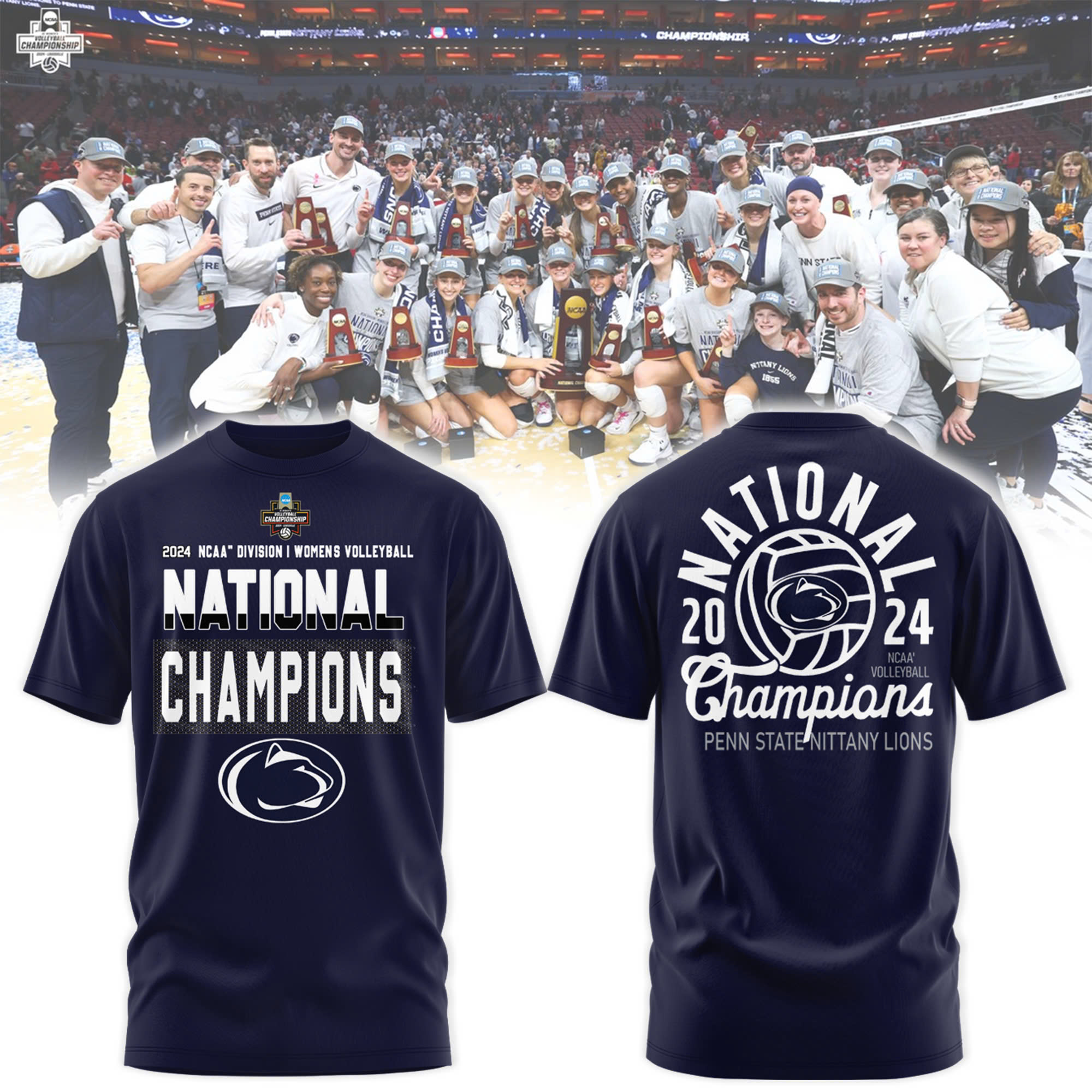 Penn State Nittany Lions WoMen Volleyball National Champions Hoodie - Famjoys Penn State Nittany Lions WoMen Volleyball National Champions Hoodie - Famjoys