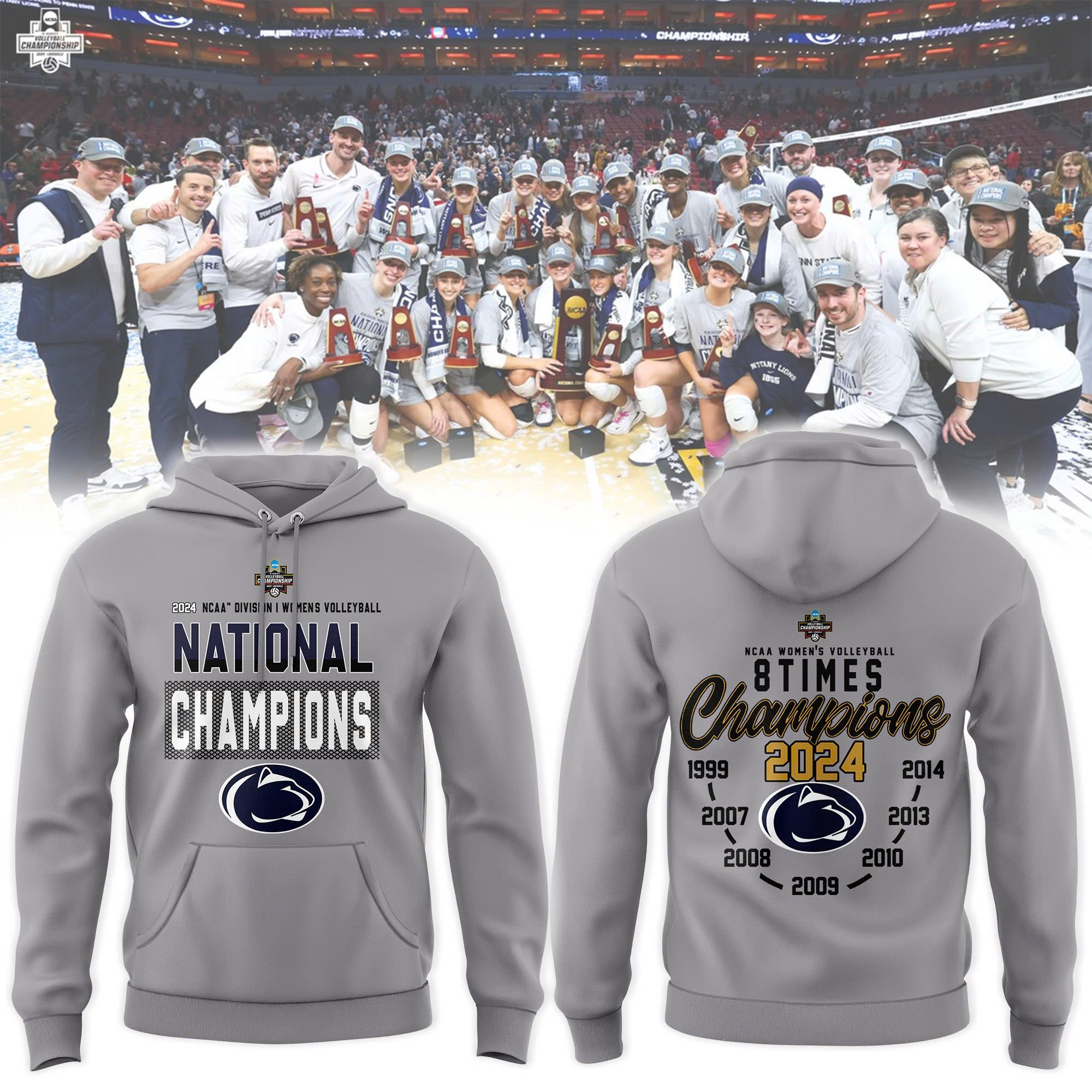 Penn State Nittany Lions WoMen Volleyball National Champions Hoodie - Famjoys Penn State Nittany Lions WoMen Volleyball National Champions Hoodie - Famjoys