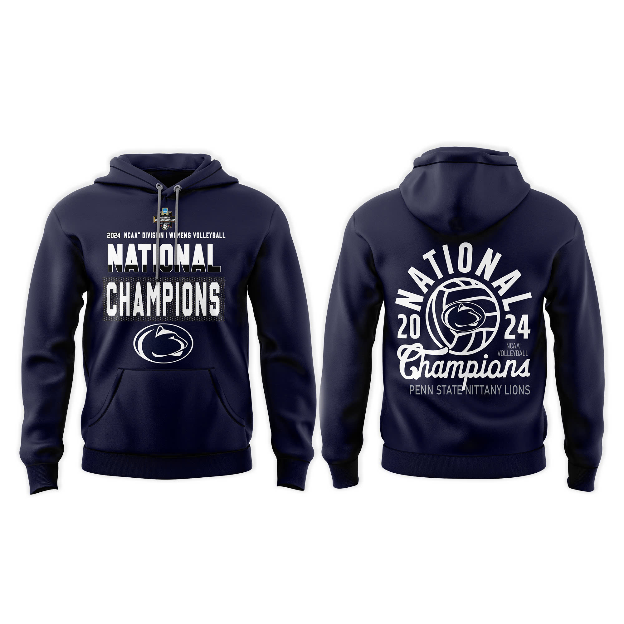 Penn State Nittany Lions WoMen Volleyball National Champions Hoodie - Famjoys Penn State Nittany Lions WoMen Volleyball National Champions Hoodie - Famjoys