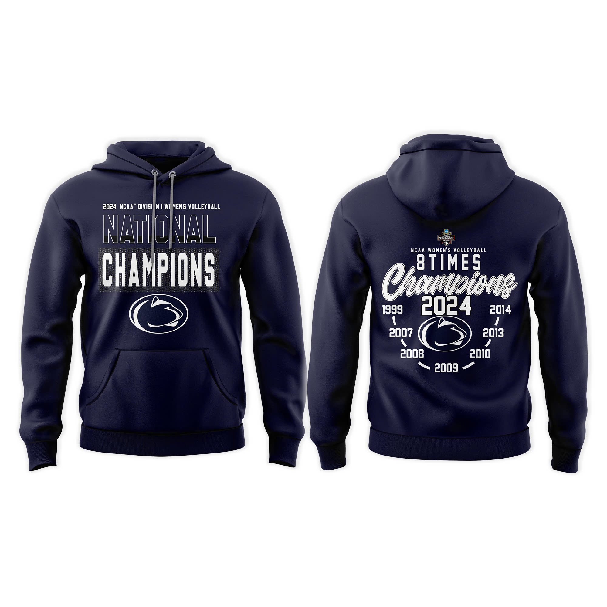 Penn State Nittany Lions WoMen Volleyball National Champions Hoodie V2 - Famjoys Penn State Nittany Lions WoMen Volleyball National Champions Hoodie V2 - Famjoys