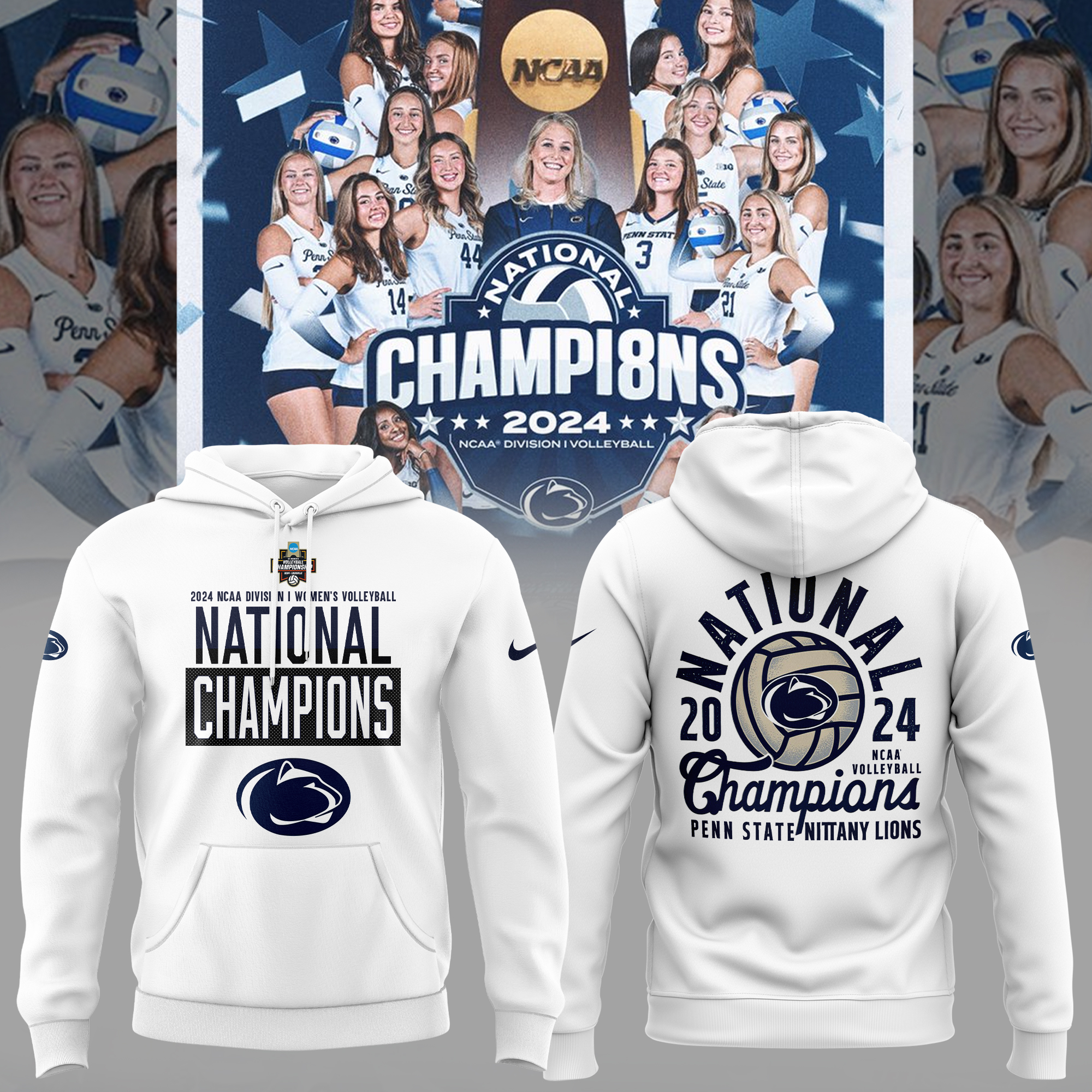 Penn State WoVolleyball National Champions Hoodie - Famjoys Penn State WoVolleyball National Champions Hoodie - Famjoys
