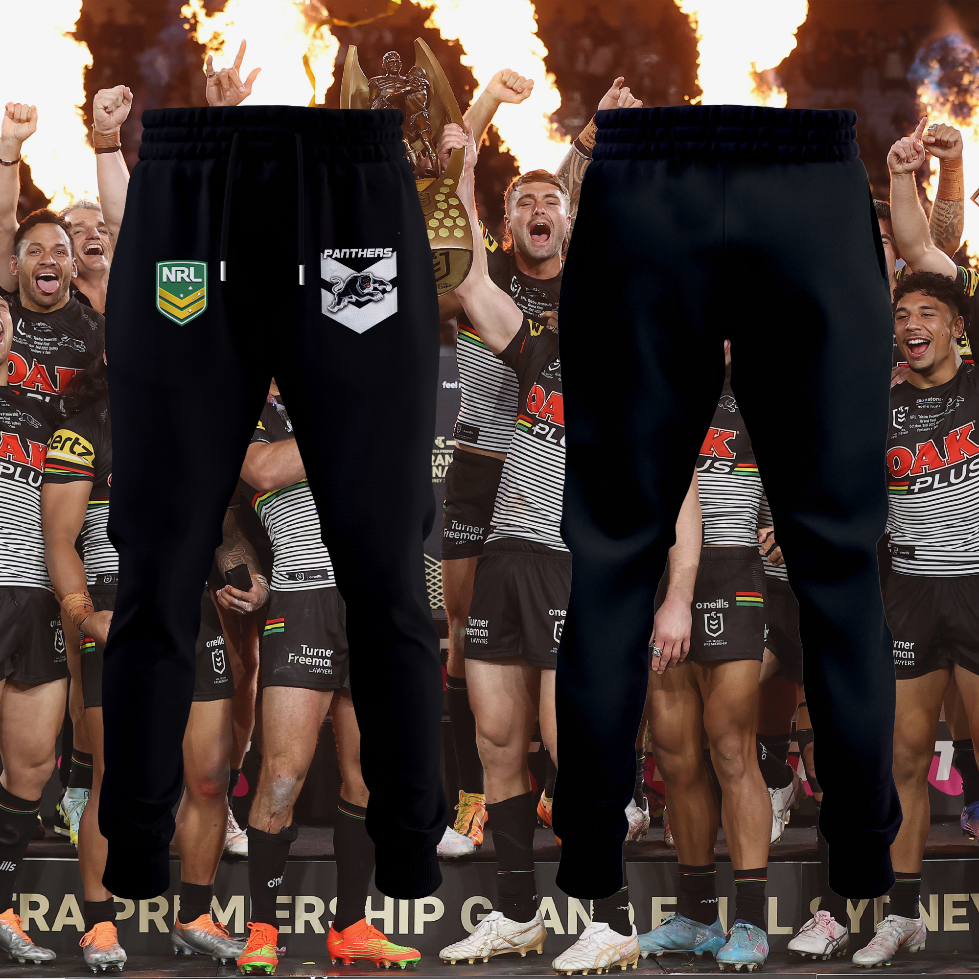 Penrith Panthers 2023 0023 NRL Combo Zip Hoodie & Jogger: Bobble Hat, 3D Cap - Famjoys Penrith Panthers 2023 0023 NRL Combo Zip Hoodie & Jogger: Bobble Hat, 3D Cap - Famjoys