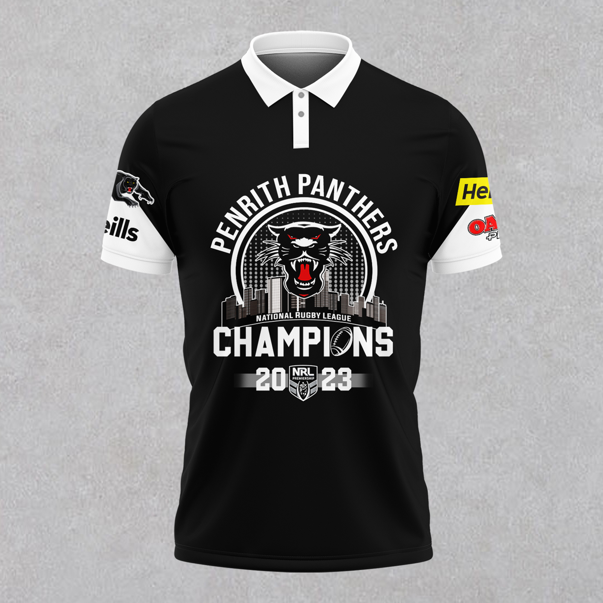Penrith Panthers 2023 Champions Polo Shirt - Famjoys Penrith Panthers 2023 Champions Polo Shirt - Famjoys