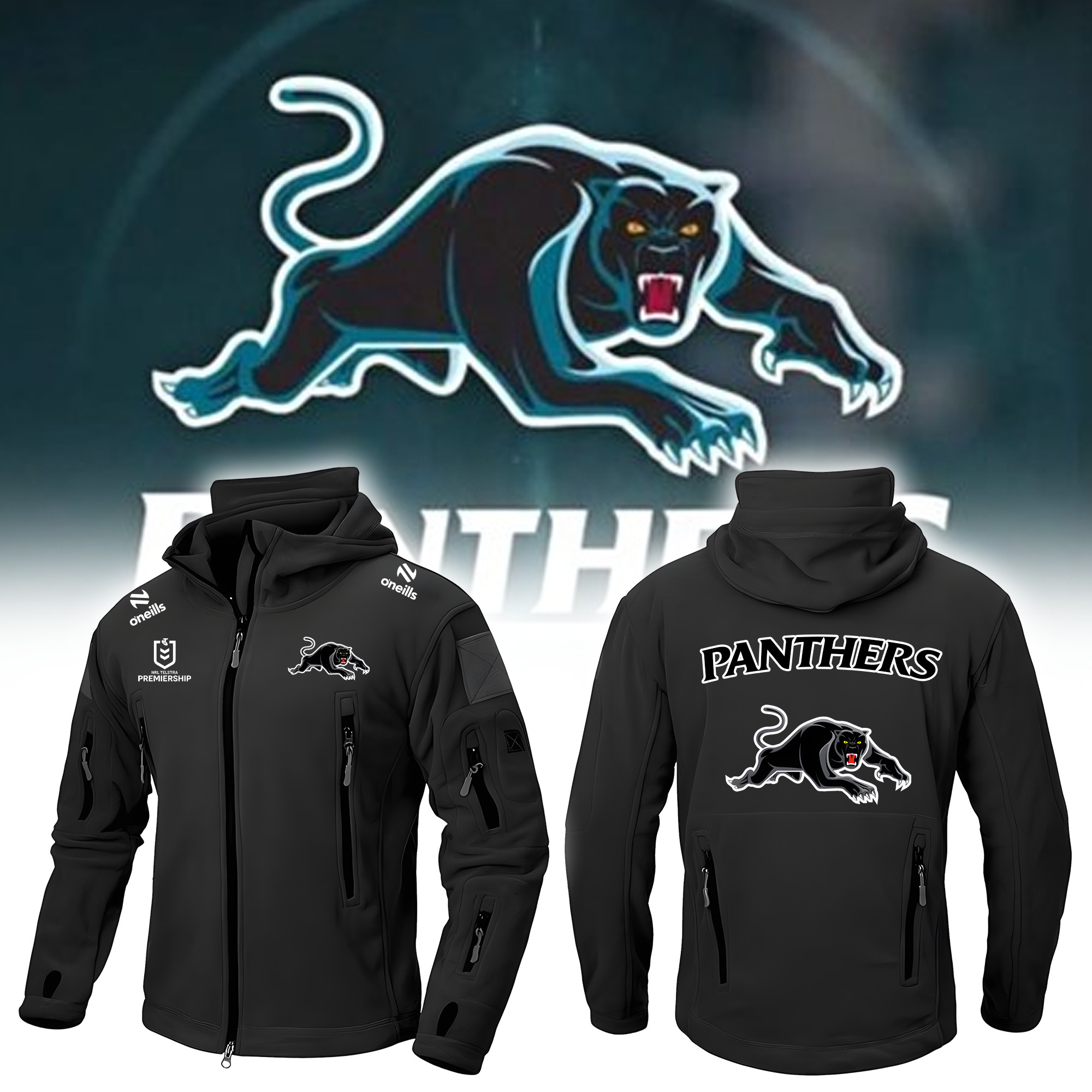 Penrith Panthers Army Jacket – Edition - Famjoys Penrith Panthers Army Jacket – Edition - Famjoys