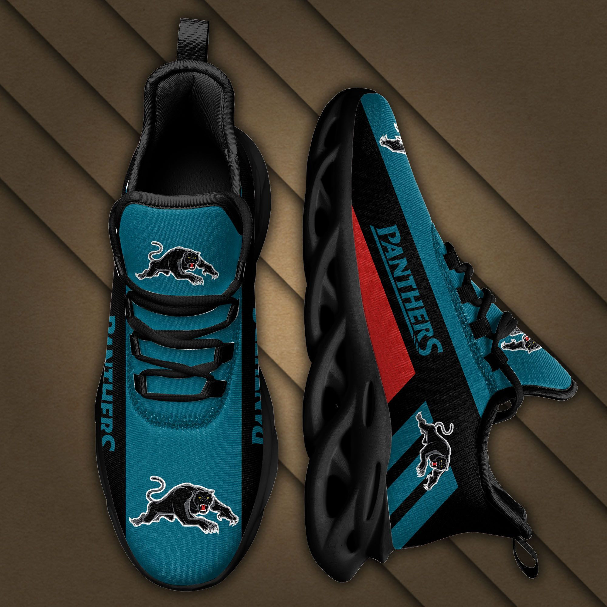 Penrith Panthers Max Soul Sneakers Shoes - Famjoys Penrith Panthers Max Soul Sneakers Shoes - Famjoys
