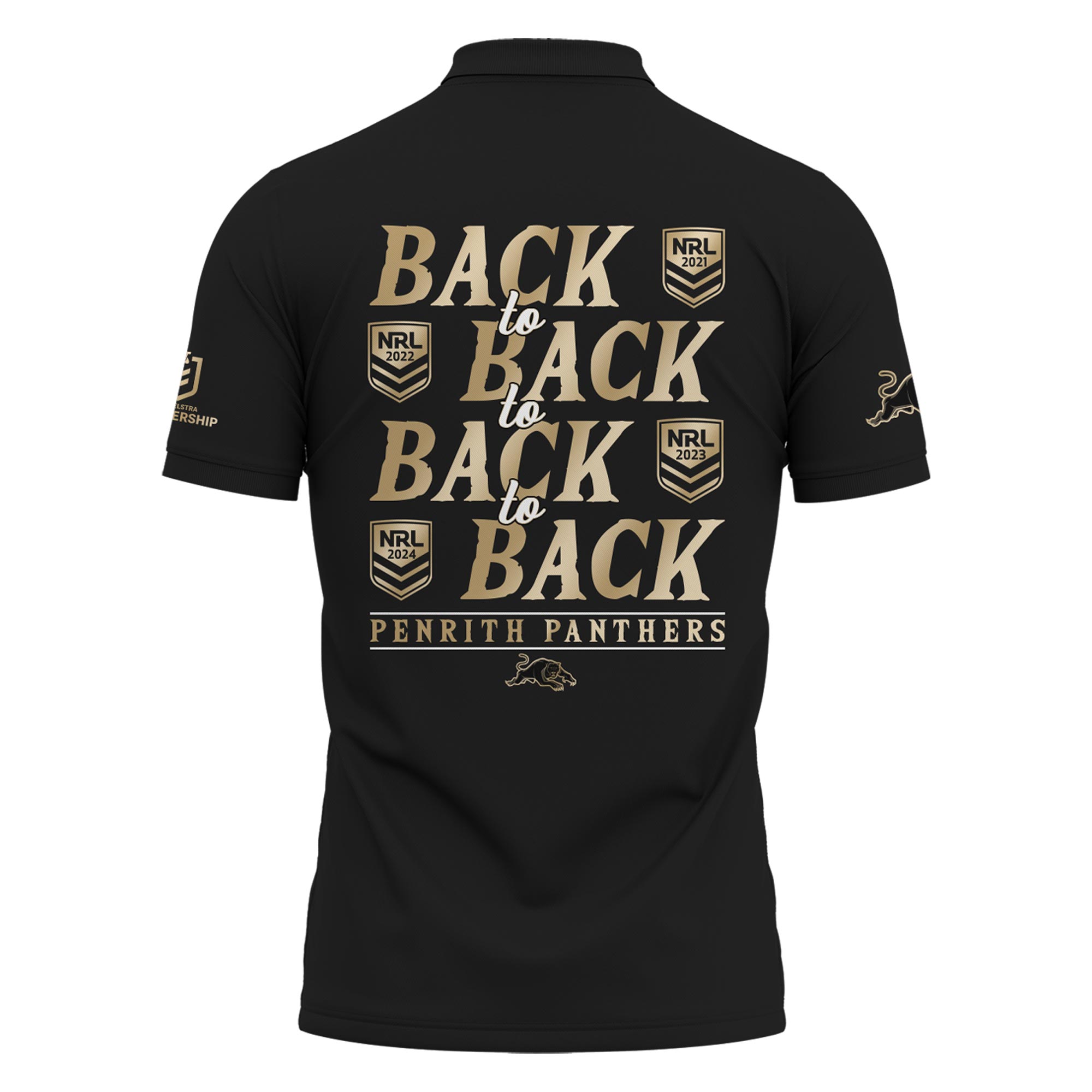 Penrith Panthers Polo Premiers Gold - Famjoys Penrith Panthers Polo Premiers Gold - Famjoys