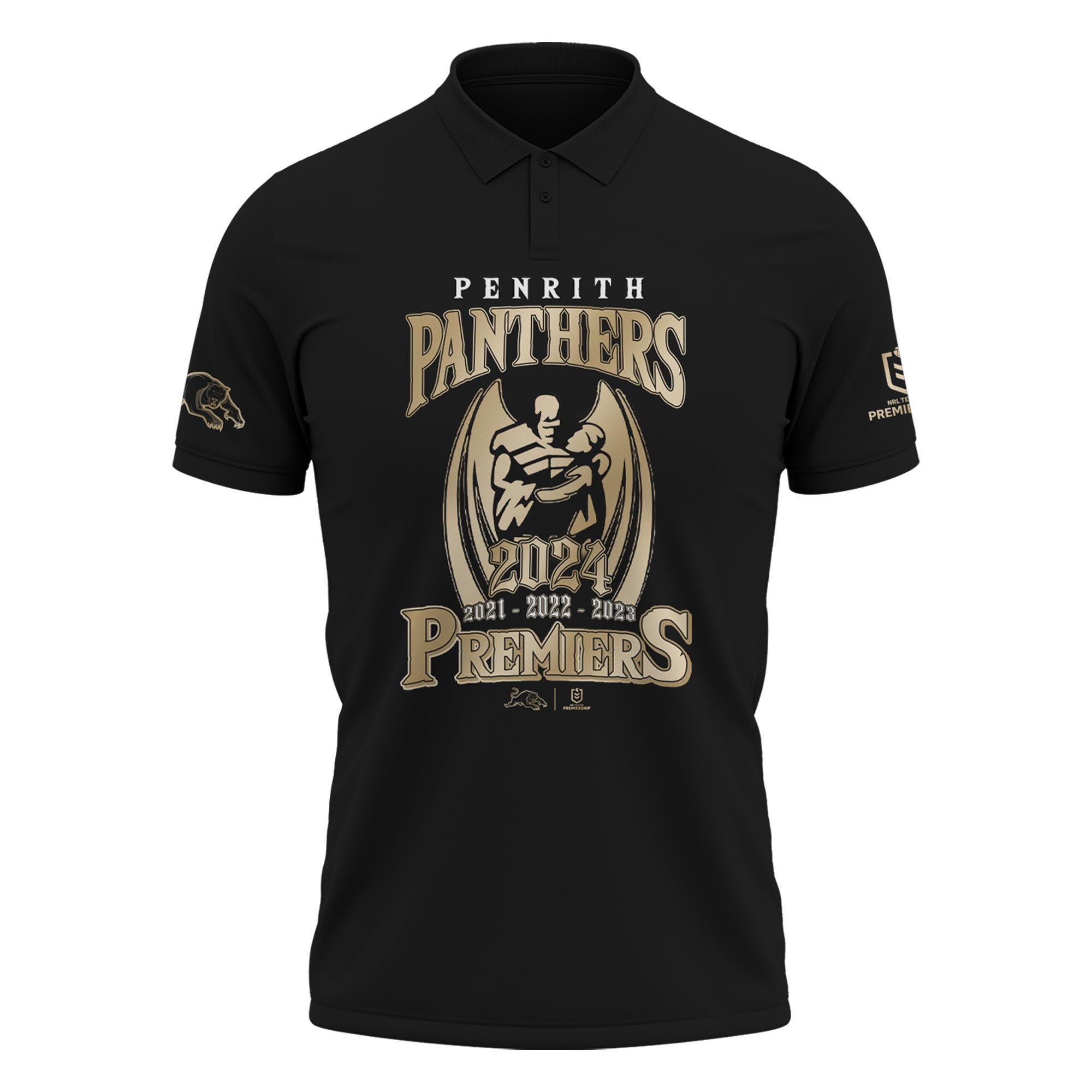 Penrith Panthers Polo Premiers Gold - Famjoys Penrith Panthers Polo Premiers Gold - Famjoys