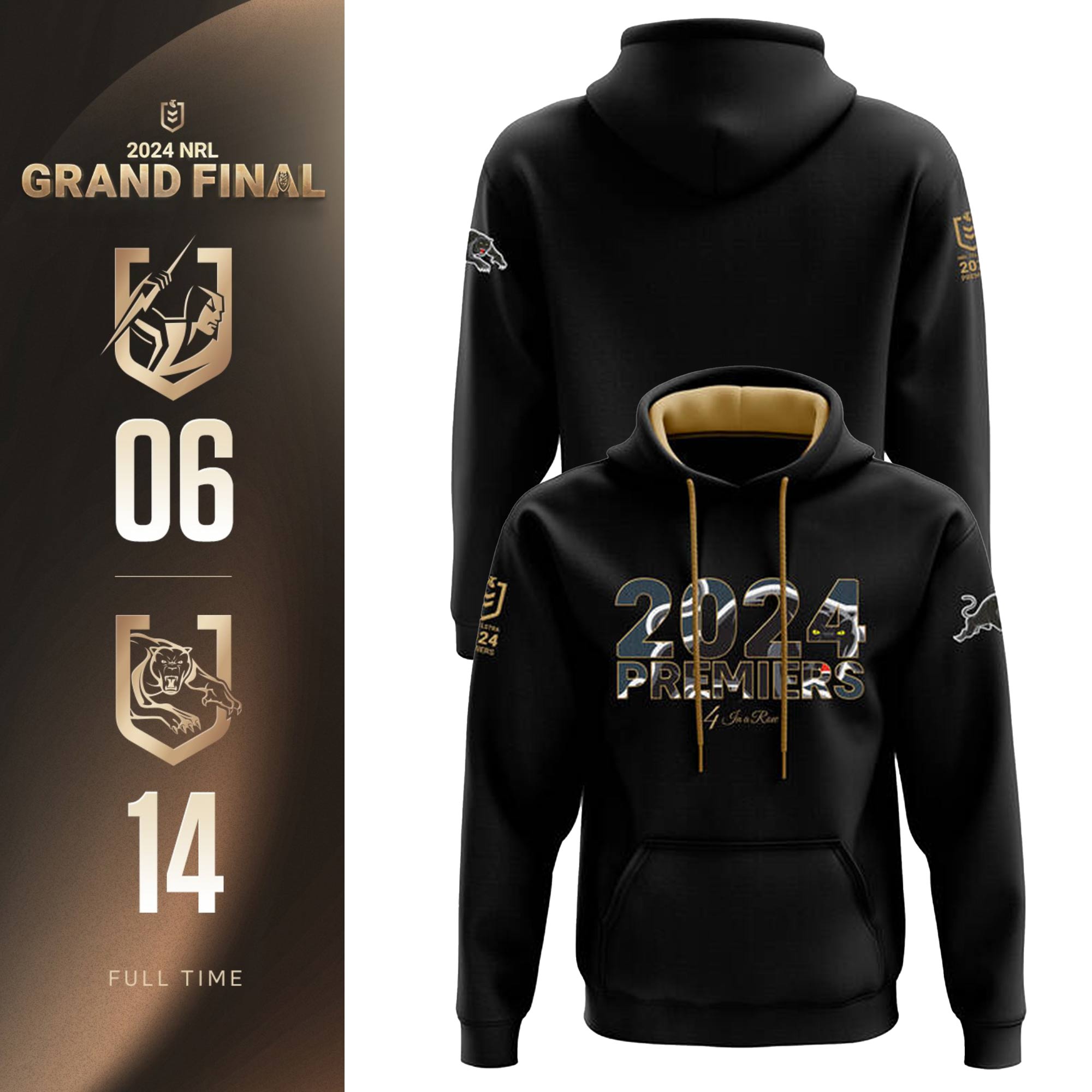 Penrith Panthers Premiers NRL Hoodie - Famjoys Penrith Panthers Premiers NRL Hoodie - Famjoys