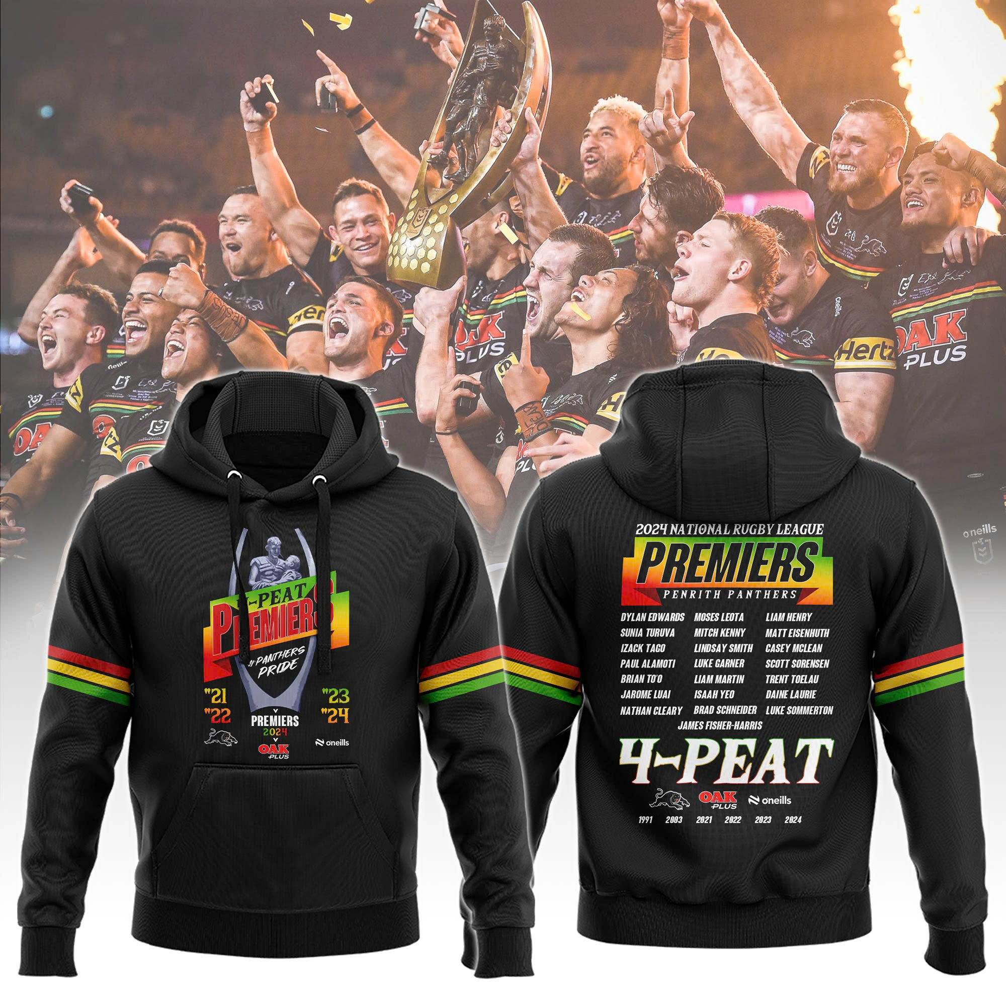 Penrith Panthers Premiers Tshirt Version 2 - Famjoys Penrith Panthers Premiers Tshirt Version 2 - Famjoys