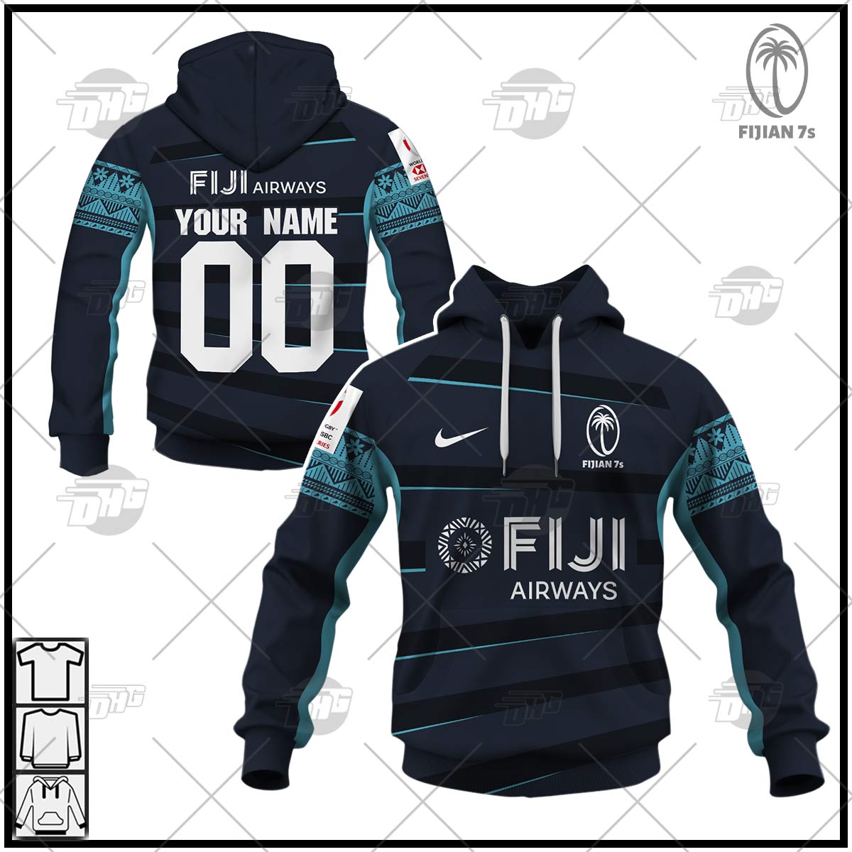 Personalise Fiji Rugby 7s World Cup Sevens Series Away - Famjoys Personalise Fiji Rugby 7s World Cup Sevens Series Away - Famjoys