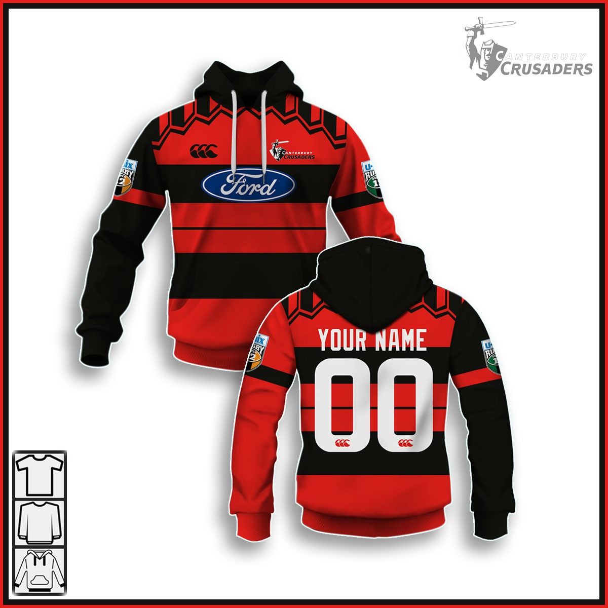 Personalise Throwback Canterbury Crusaders Super Rugby Vintage 1998 - Famjoys Personalise Throwback Canterbury Crusaders Super Rugby Vintage 1998 - Famjoys