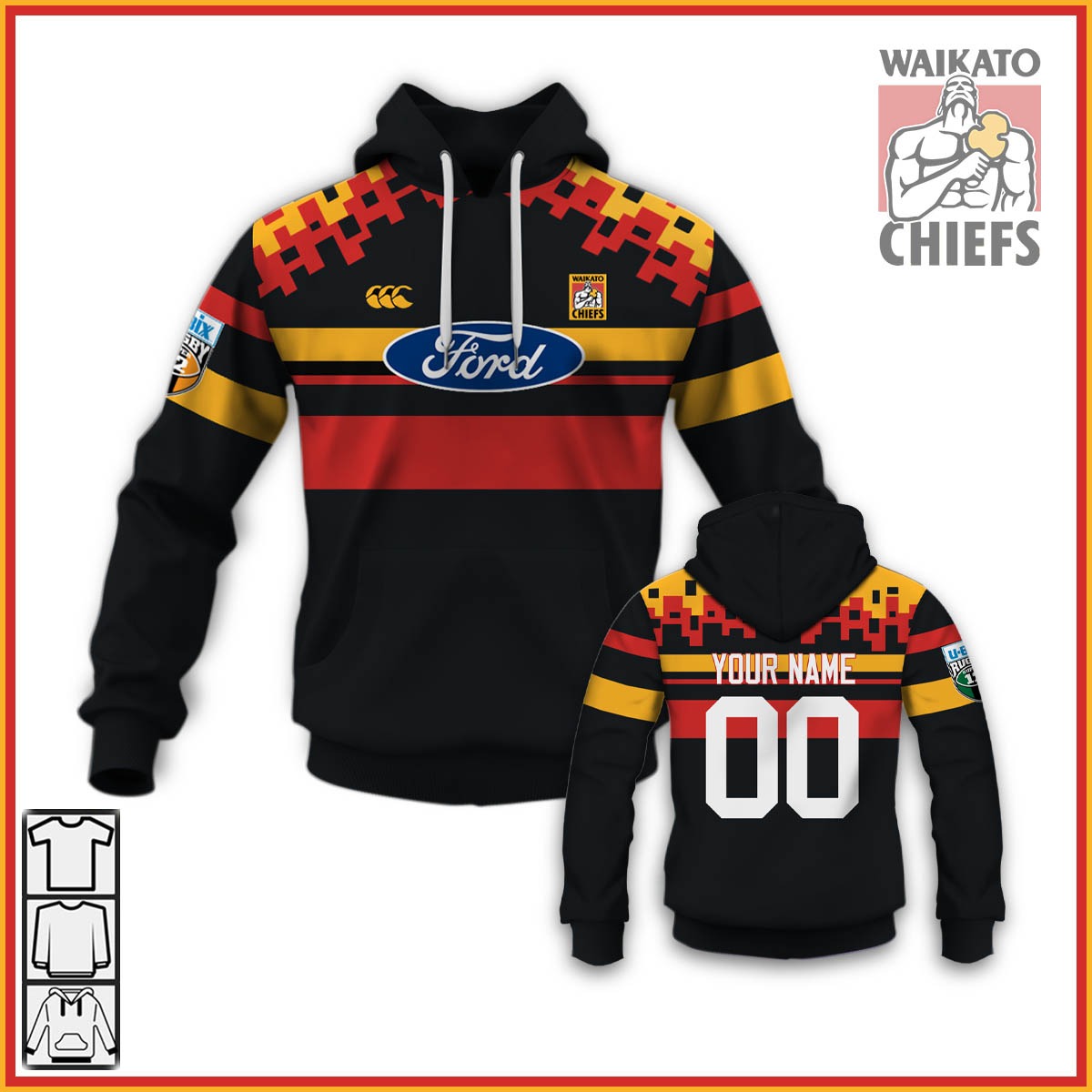 Personalise Throwback Waikato Chiefs Super Rugby Vintage 1997 - Famjoys Personalise Throwback Waikato Chiefs Super Rugby Vintage 1997 - Famjoys