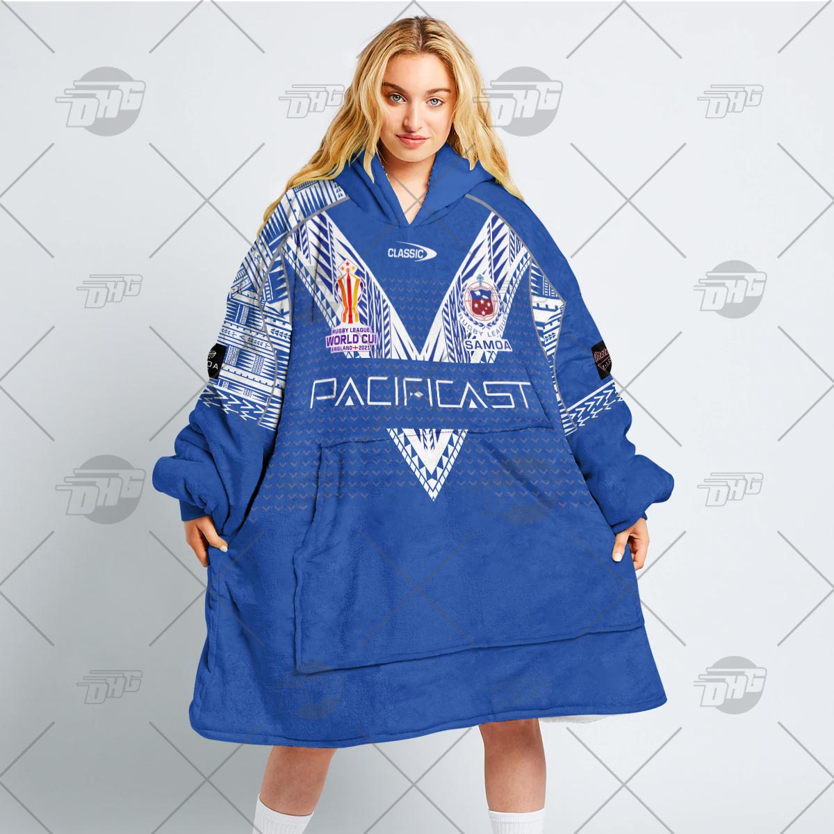 Personalise Toa Samoa Rugby League World Cup Away 2022 Oodie - Famjoys Personalise Toa Samoa Rugby League World Cup Away 2022 Oodie - Famjoys