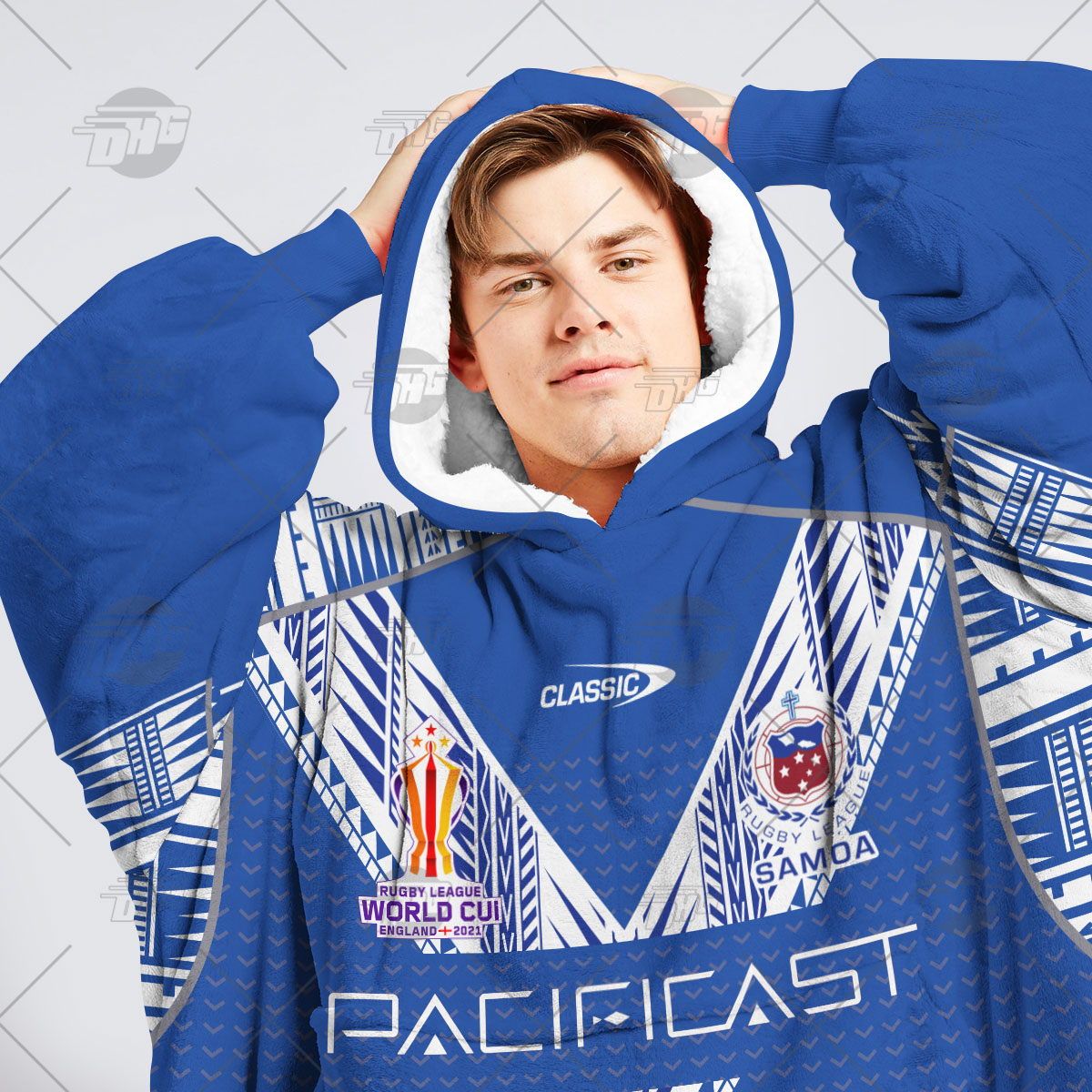 Personalise Toa Samoa Rugby League World Cup Away 2022 Oodie - Famjoys Personalise Toa Samoa Rugby League World Cup Away 2022 Oodie - Famjoys