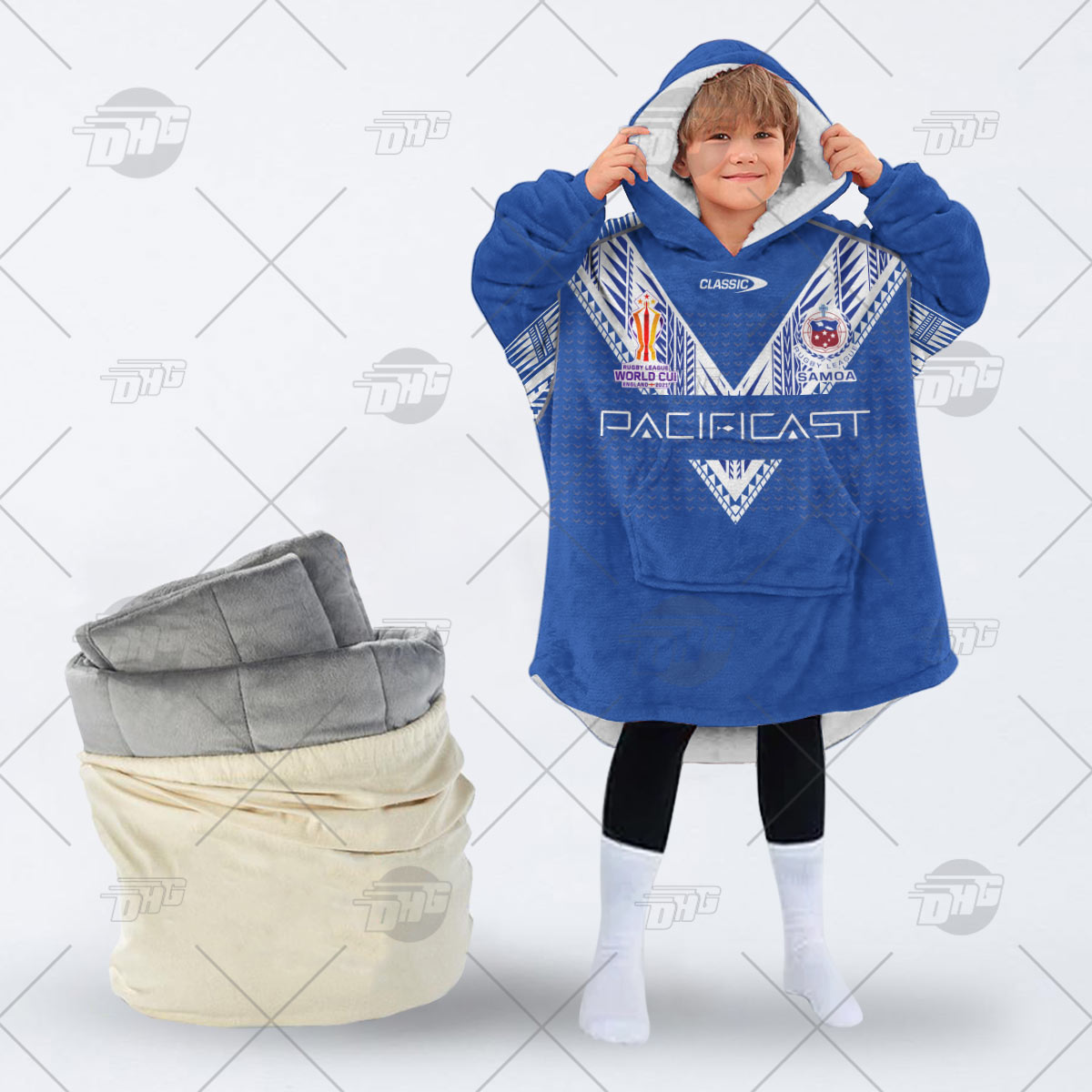 Personalise Toa Samoa Rugby League World Cup Away 2022 Oodie - Famjoys Personalise Toa Samoa Rugby League World Cup Away 2022 Oodie - Famjoys