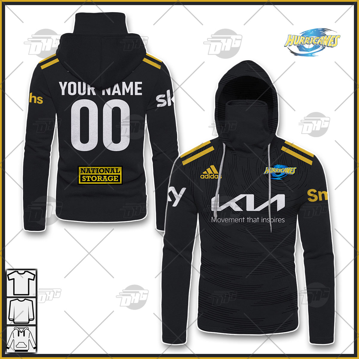 Personalise Wellington Hurricanes Super Rugby 2022 Away - Famjoys Personalise Wellington Hurricanes Super Rugby 2022 Away - Famjoys